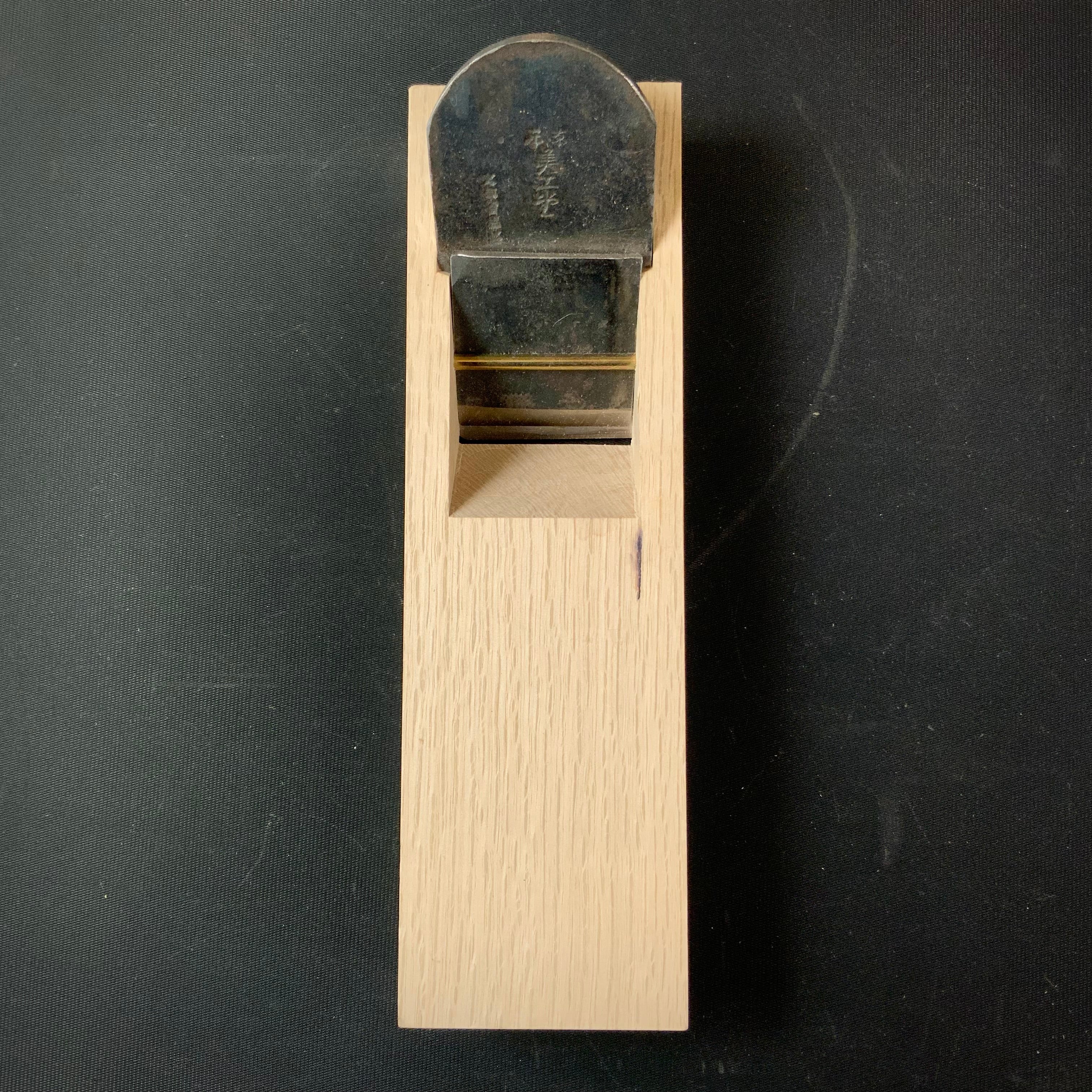 Bikoudou Smoothing Plane (Kanna) by unknown with Blue steel 美工堂 作者不明 青紙鋼 仕上げ鉋 48mm