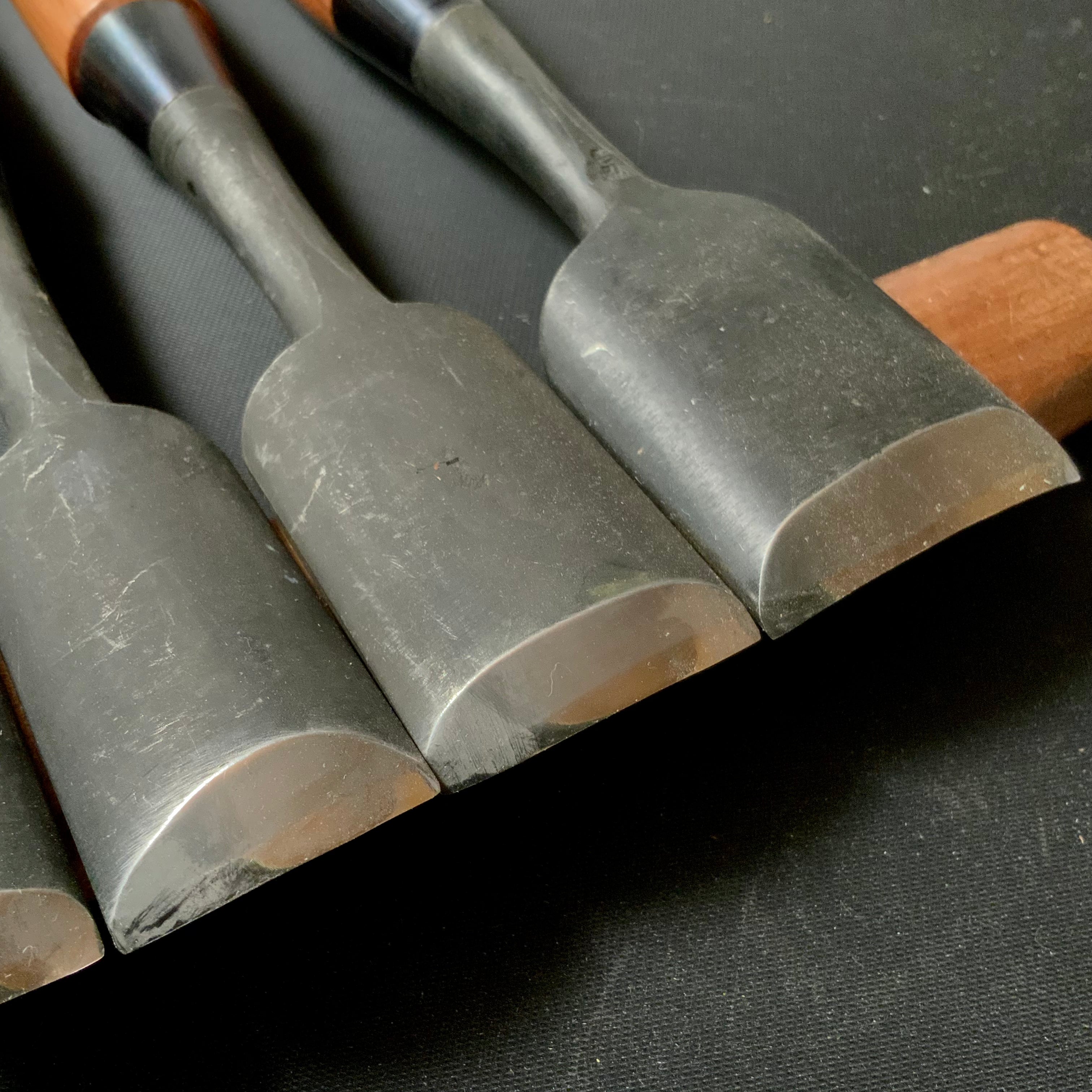 Old stock #1 Uchimaru-Nomi Gouge Chisels set 掘出し物 内丸鑿 10本組鑿
