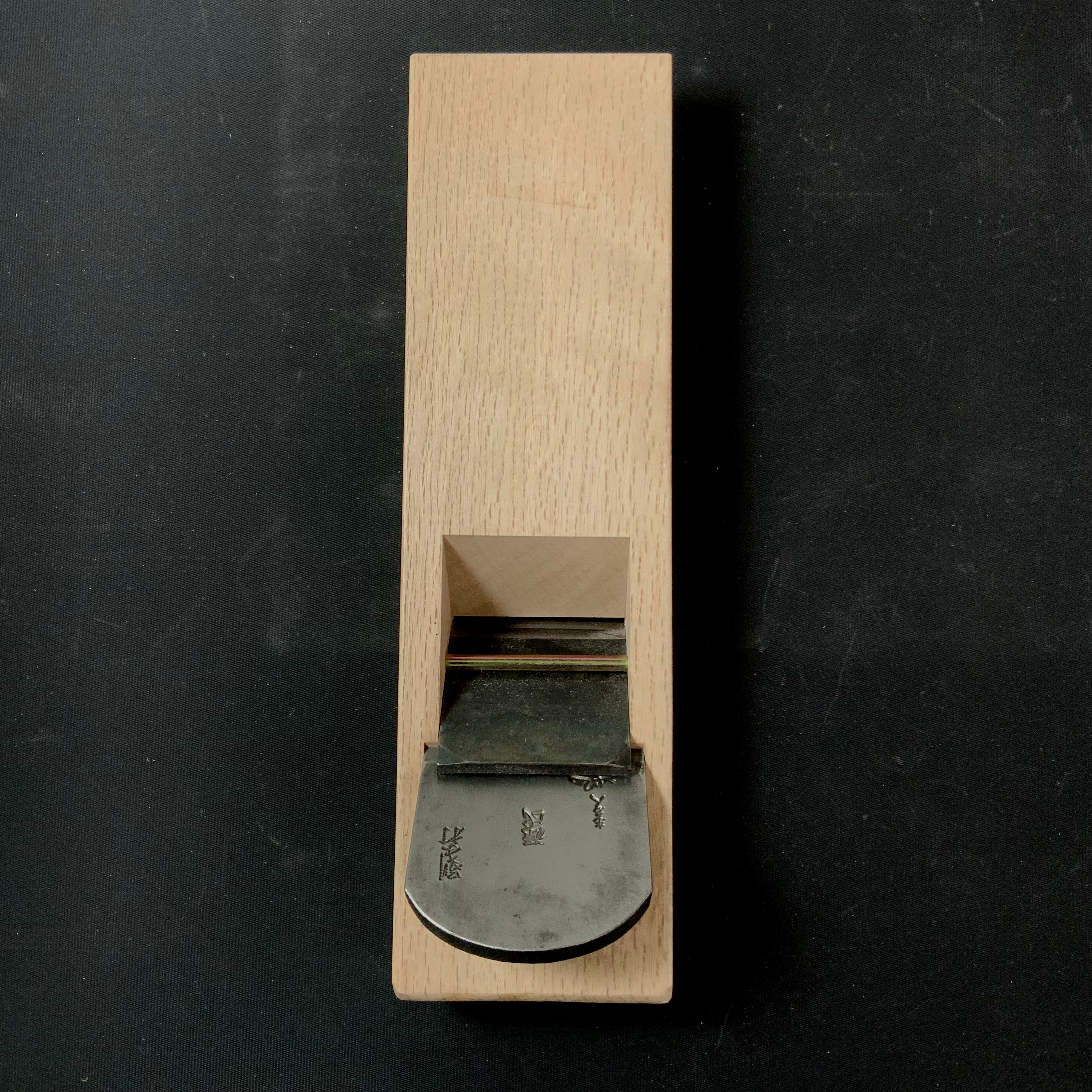Old stock Genji Smoothing Plane (Kanna) by Kiyotsugu Toushichi 掘出し物 猪上清次作 源氏 仕上げ鉋 65mm