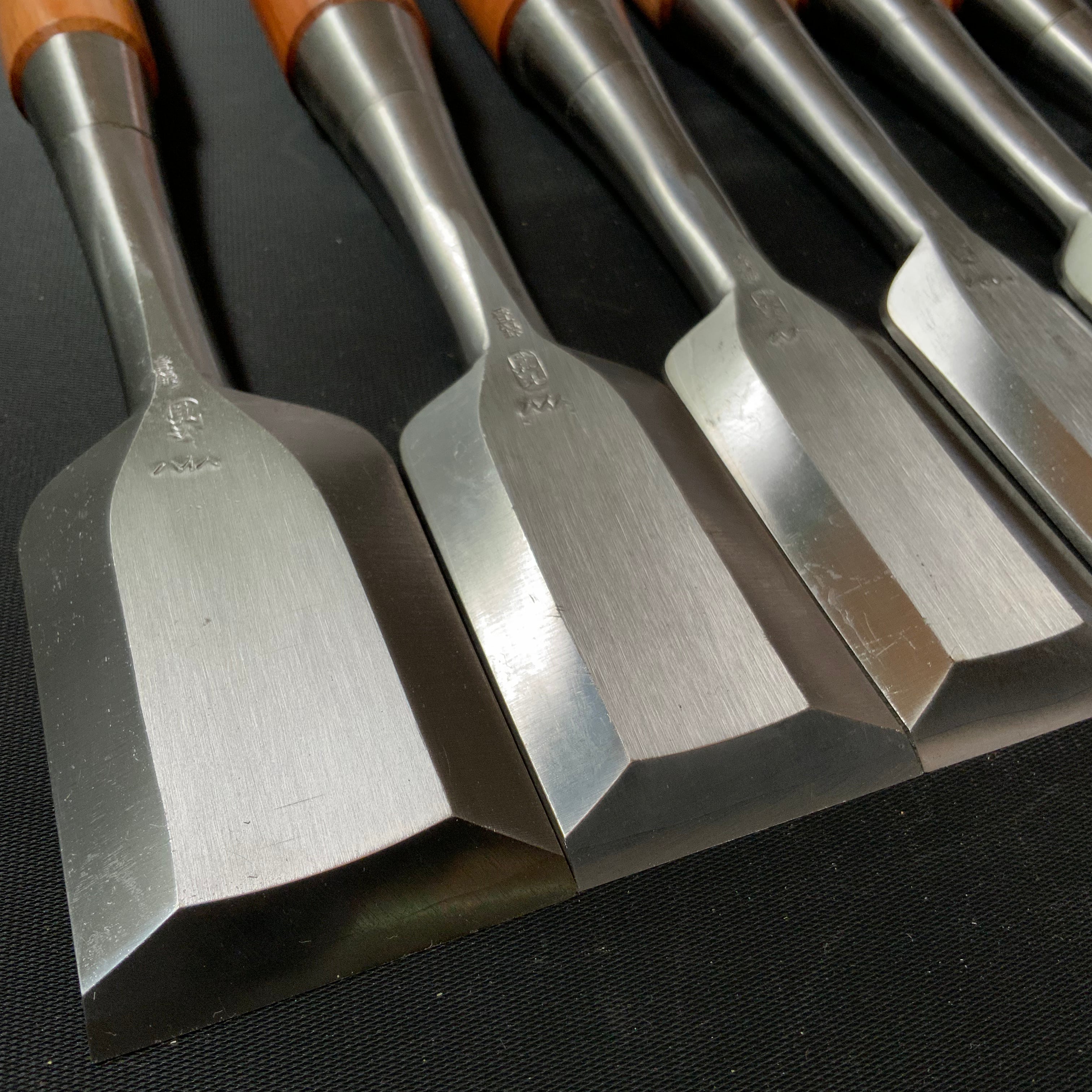 #2 Sukemaru 4th High-Speed Steel Shorter Timber Chisels set by Usui Yoshio 四代助丸 碓氷淑郎 中叩き鑿 6本組 Chu-Tatakinomi