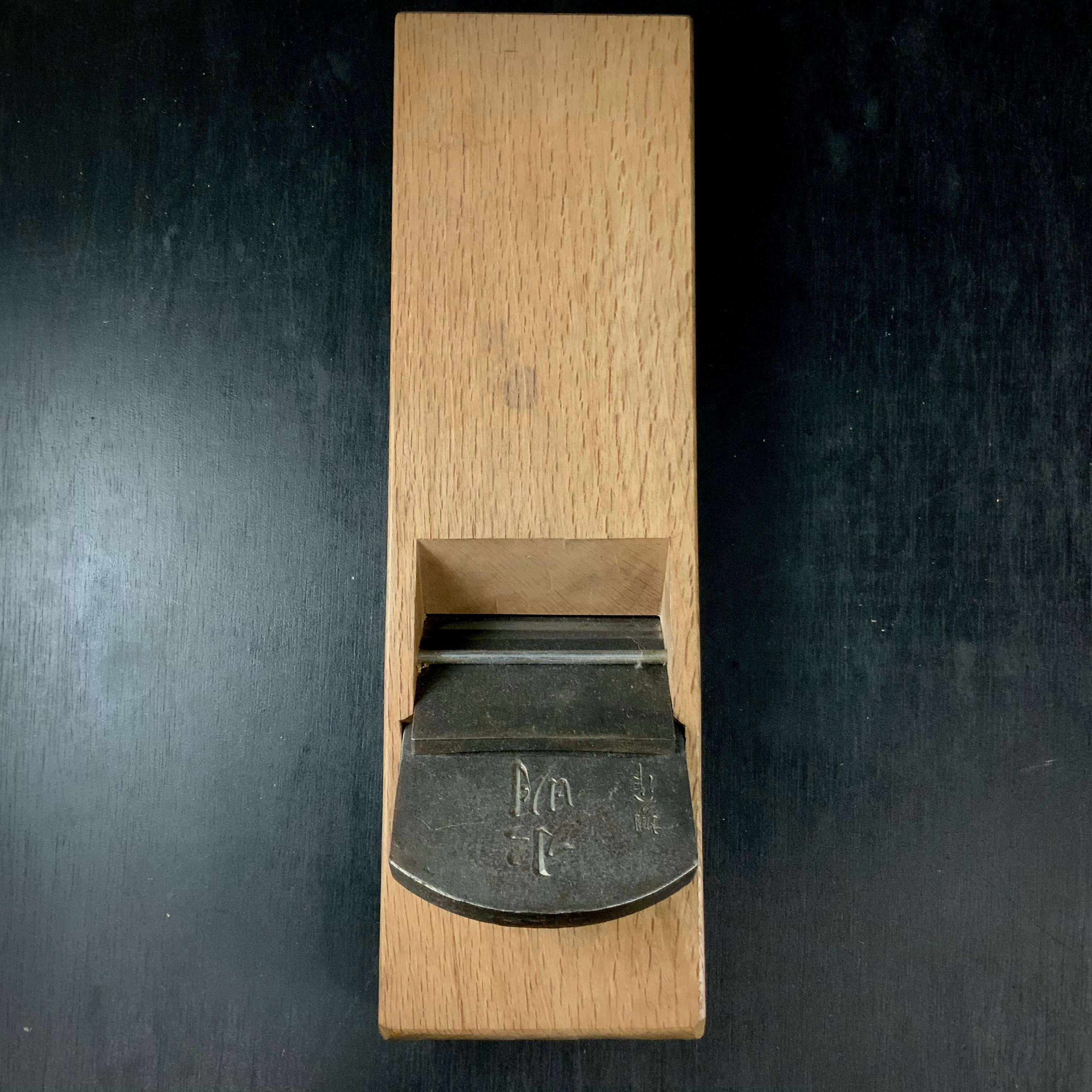 Old stock Smoothing Plane (Kanna) by Suimei tanahisa 掘出し物 水明 棚久作 仕上げ鉋 96mm