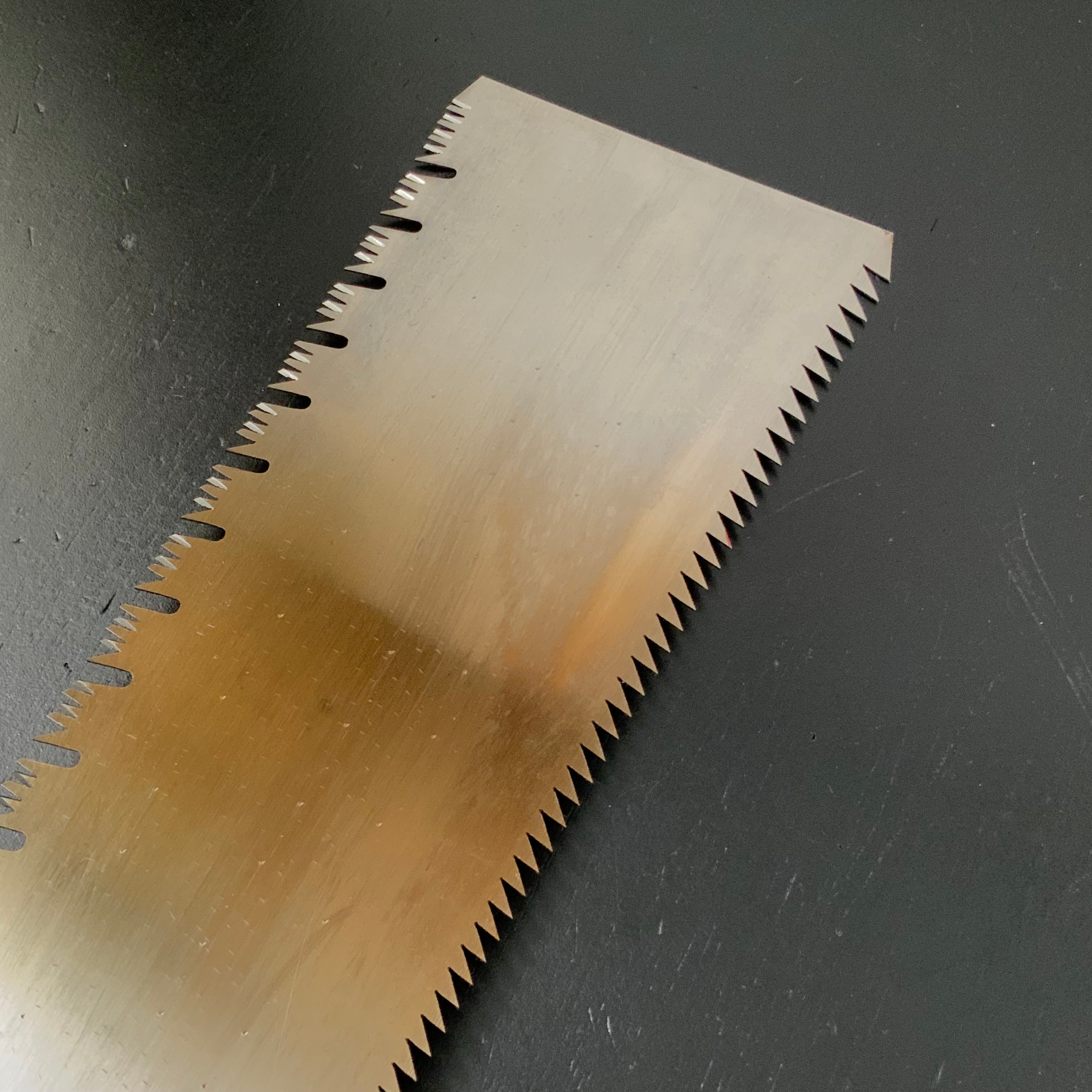 #189 Nagakatsu Double Edge Saw Eddy Type Handles set by Kurashige For Soft Wood 長勝鋸 渦巻き柄 両刃鋸 針葉材用 265mm