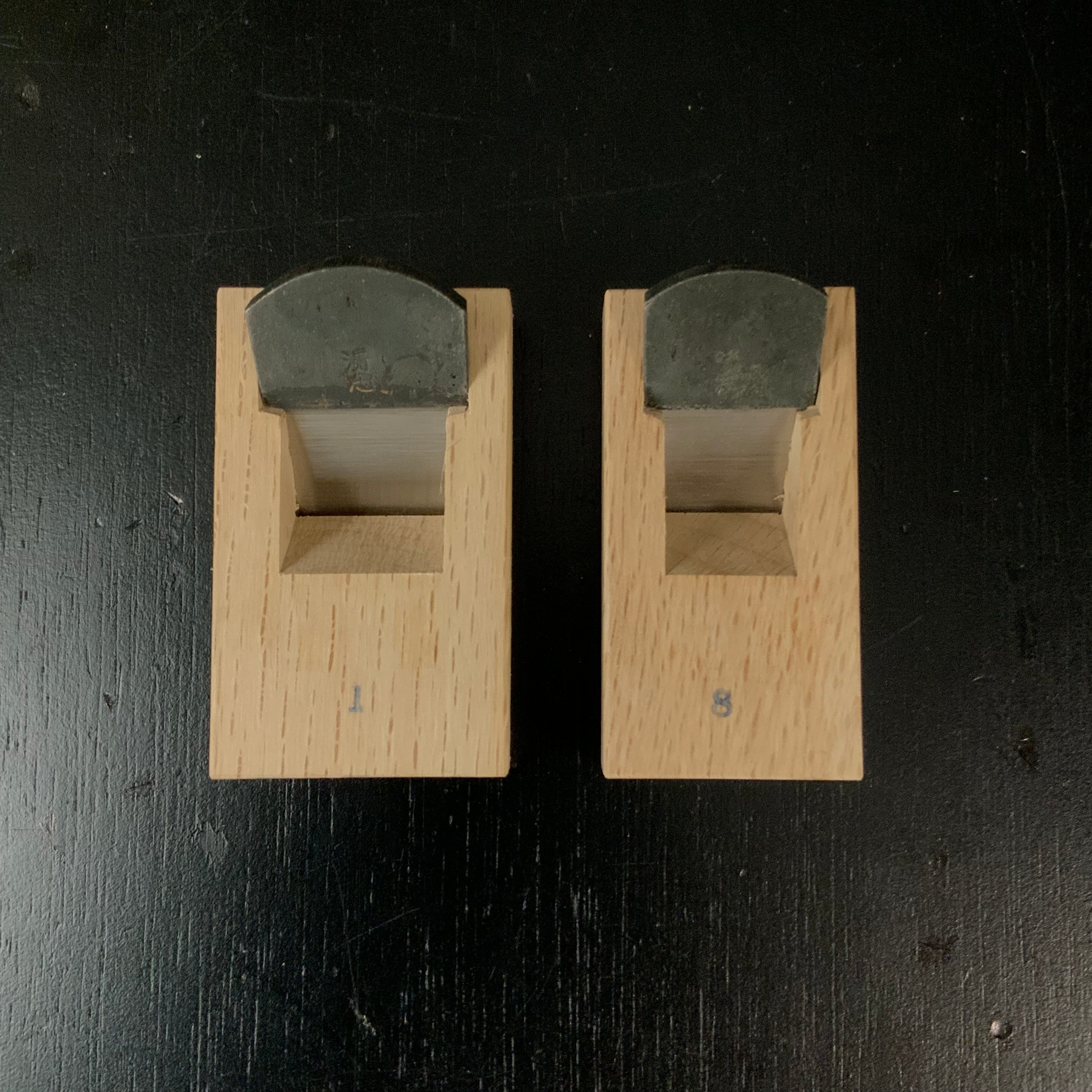 Old stock Kiyotada Wholesaler stamp Mini Plane with Blue steel 清忠(問屋銘・水平屋)極豆平鉋