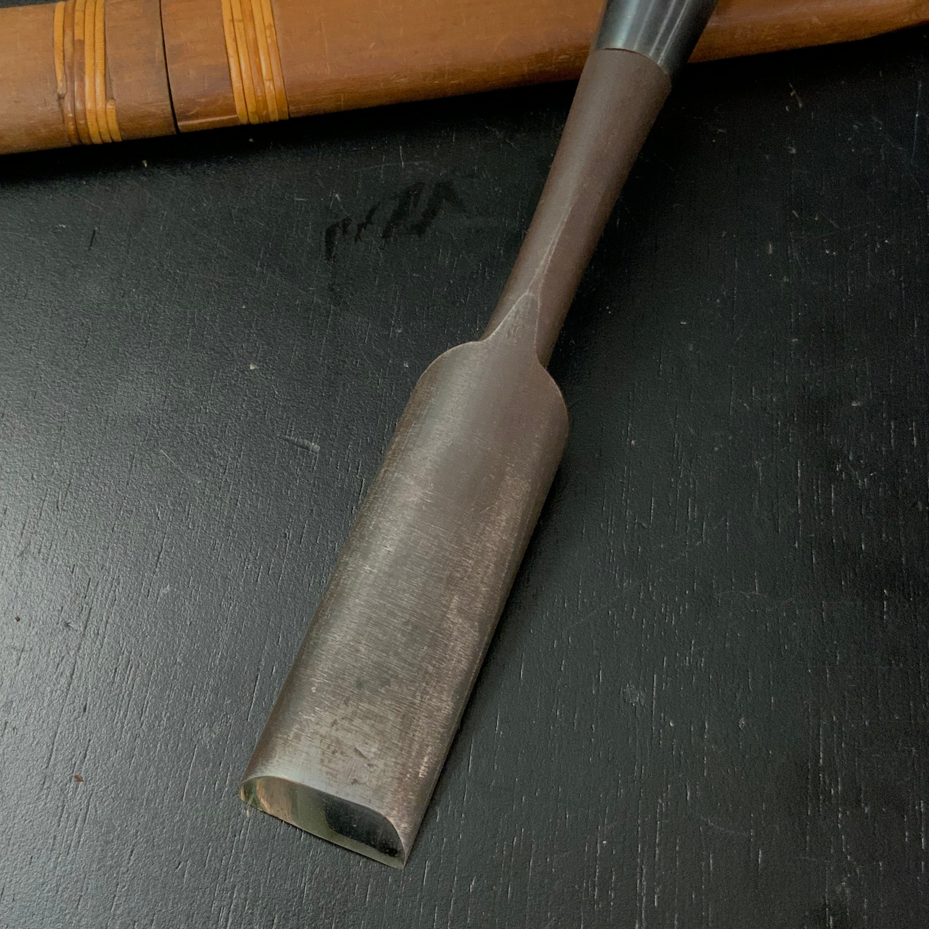 Used Hirochika Uchimaru-Nomi by Hasegawa Fujisaku 使用品 長谷川藤作氏 廣近 内丸鑿 30mm