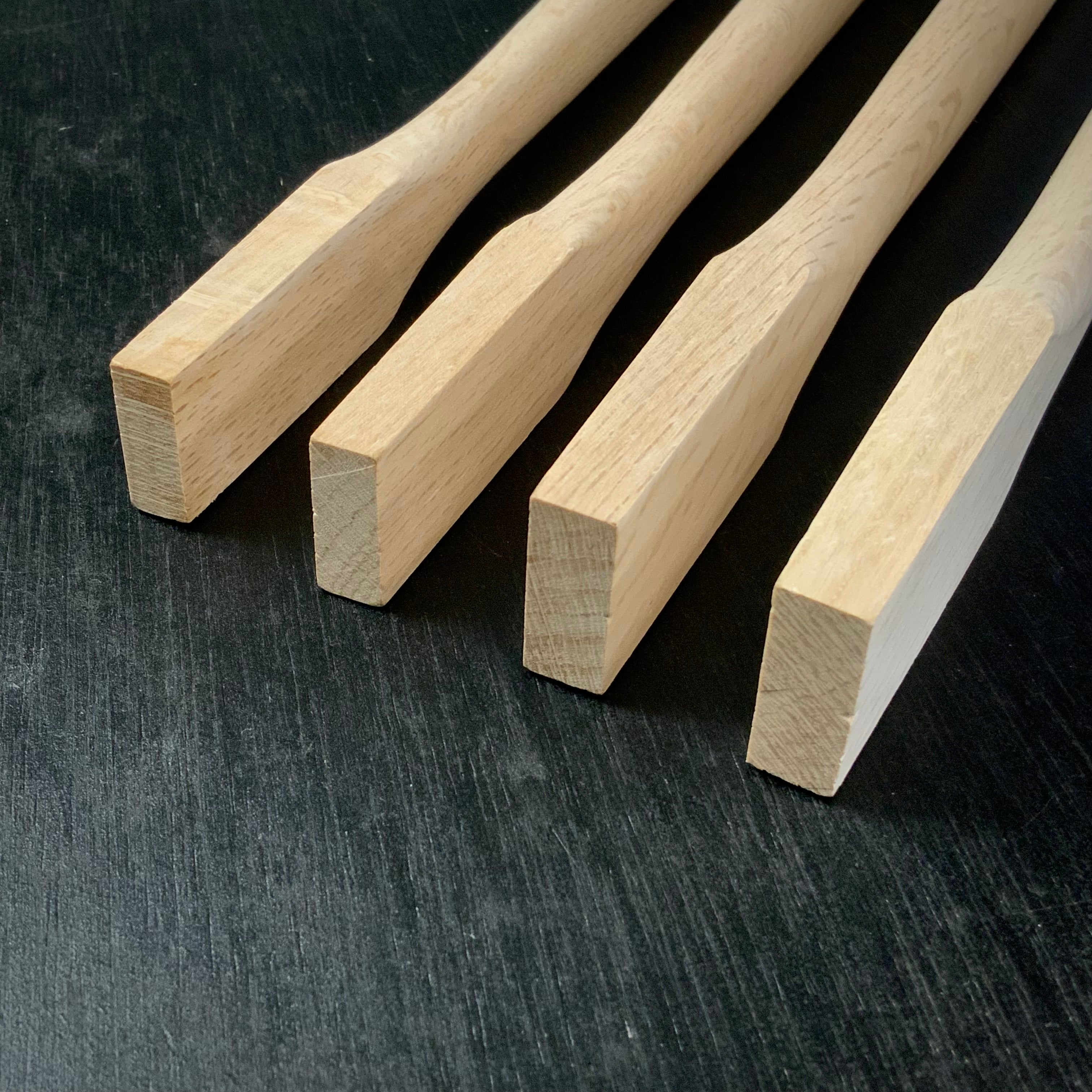 白樫 細形 別上玄能柄 尺二寸 Japanese hammer handles narrow type by Japanese white oak
