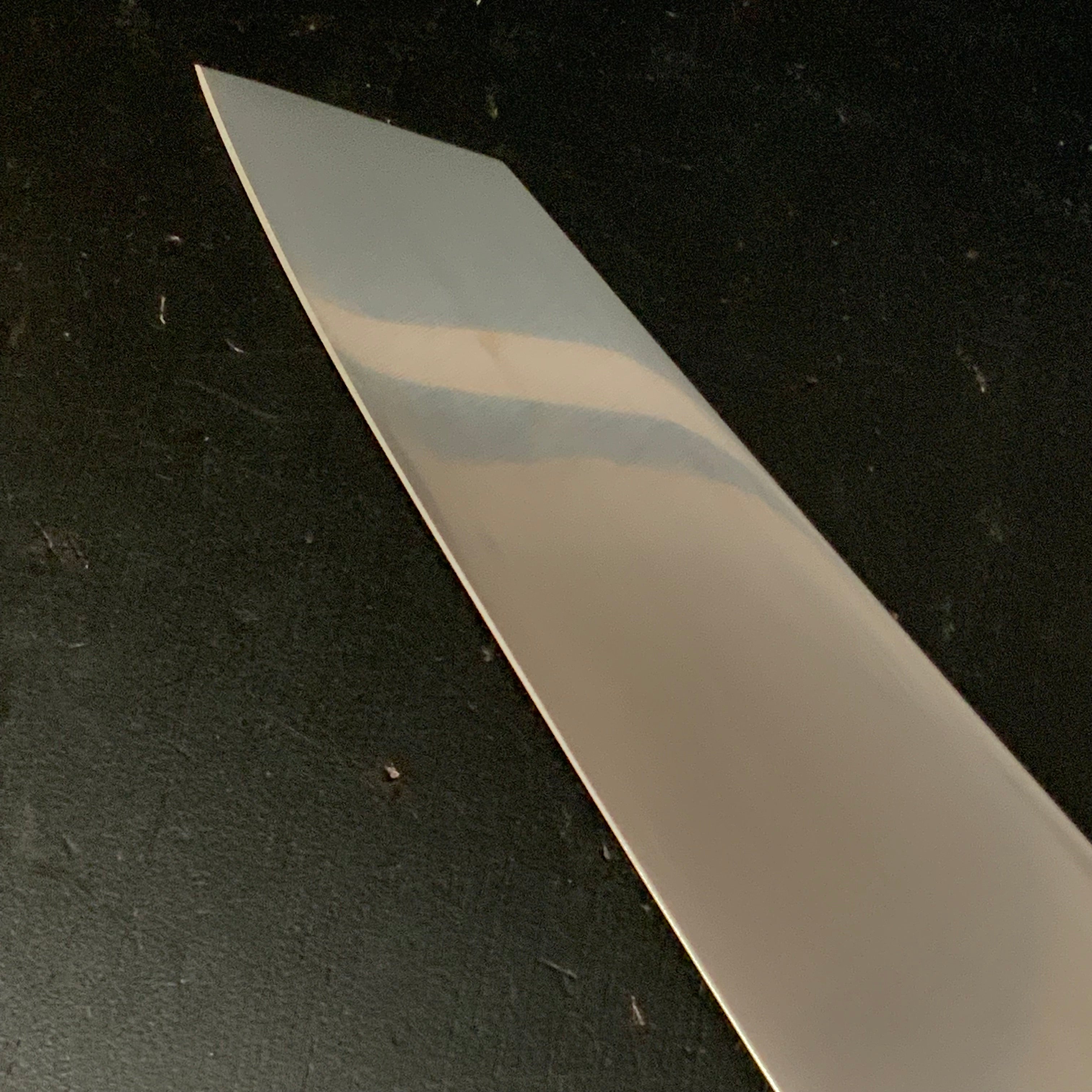 兼元作 切付三徳包丁 モリブデン鋼 マホガニ柄 195mm Kanemoto Kiritsuke Santoku with molybdenum steel Mahogany pattern