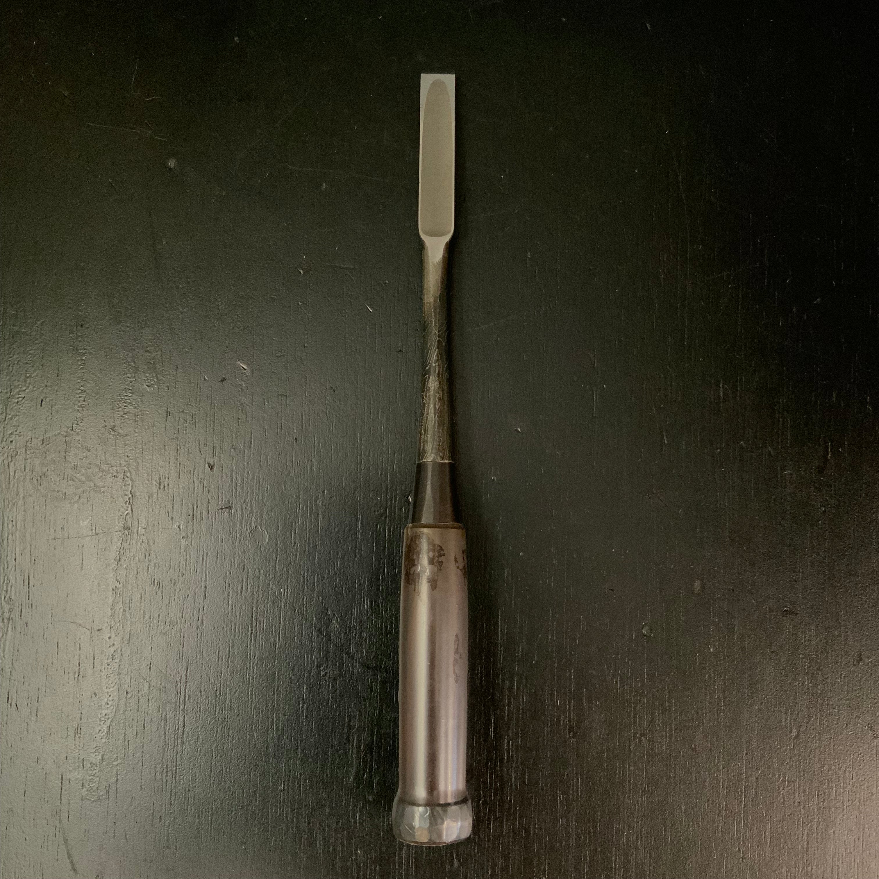 Tasai Mokume Special Bench chisels with blue steel 田斎作 木目 追入鑿 紫檀柄 12mm