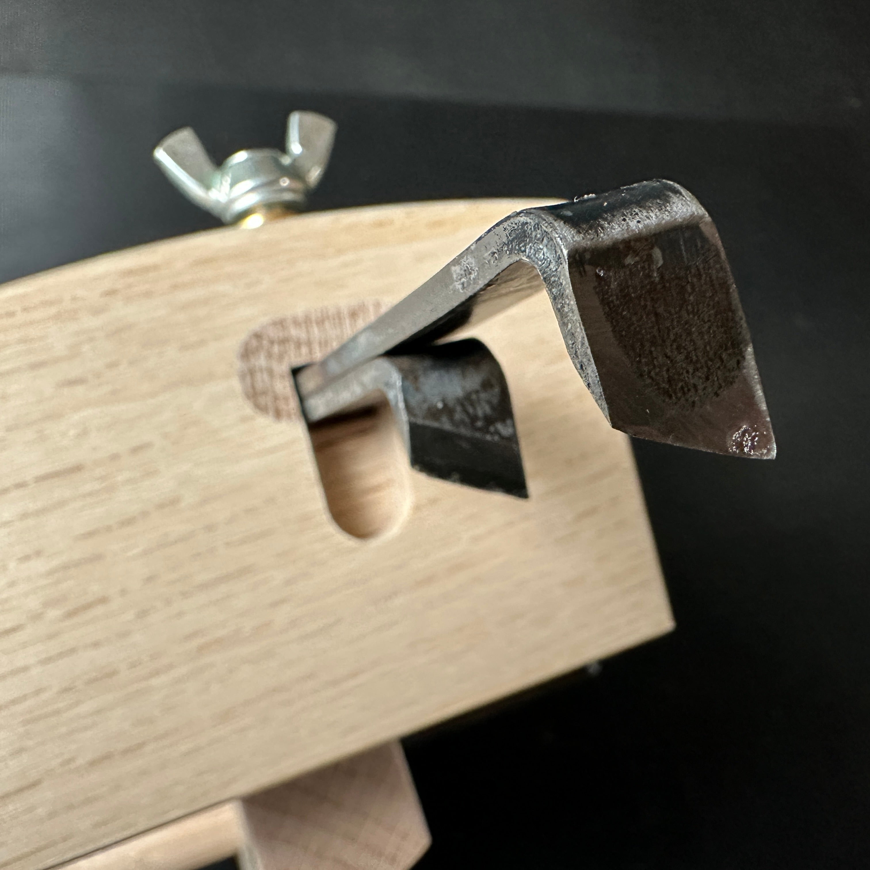 Yubido Marking gauge wide body with two scribing rods 優美堂 鎌毛引幅広 Kebiki