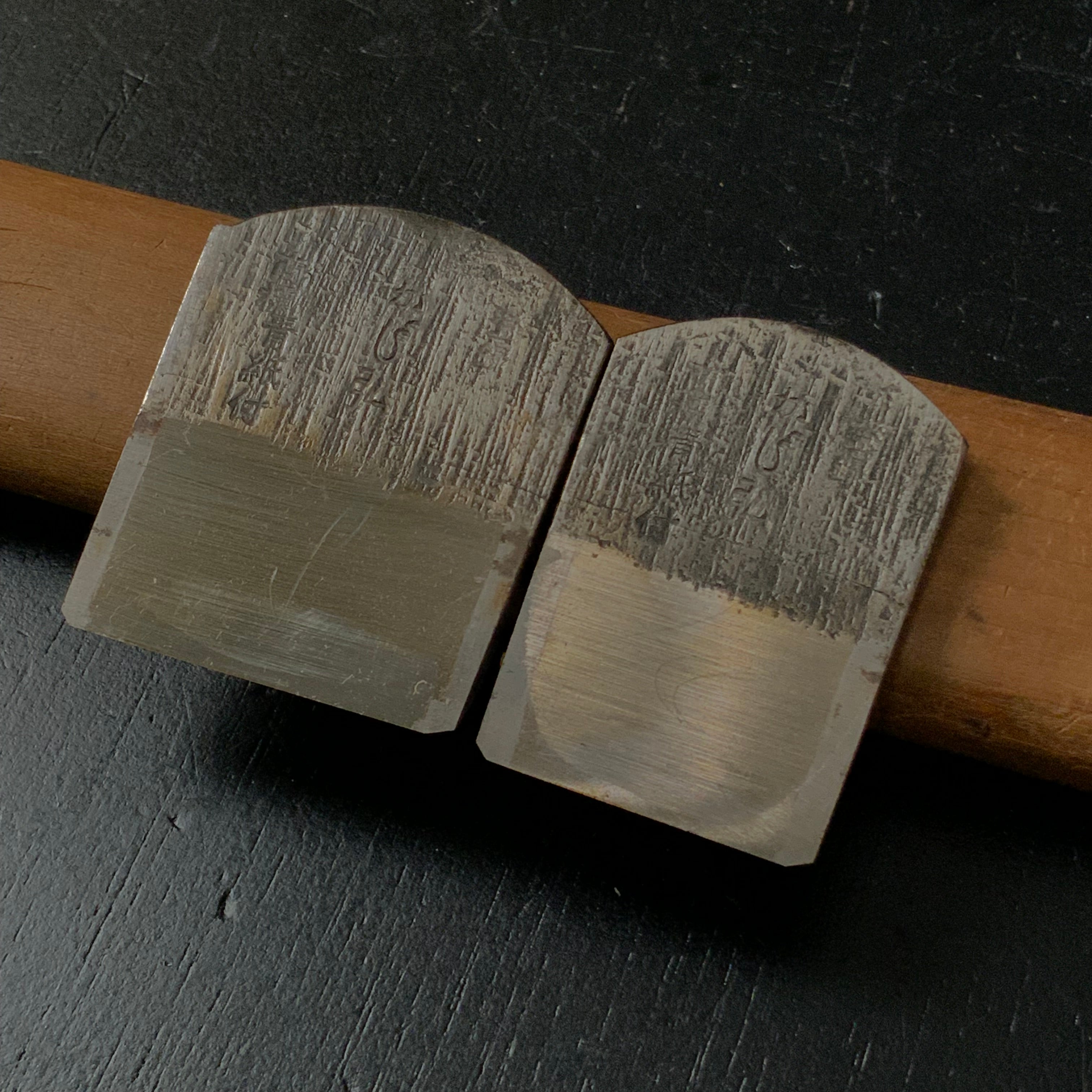 Old stock Spokeshave Plane (Nankin Kanna) With Blue Steel Kajihiro 掘出し物 南京鉋 青紙鋼 かじ弘 30,36mm