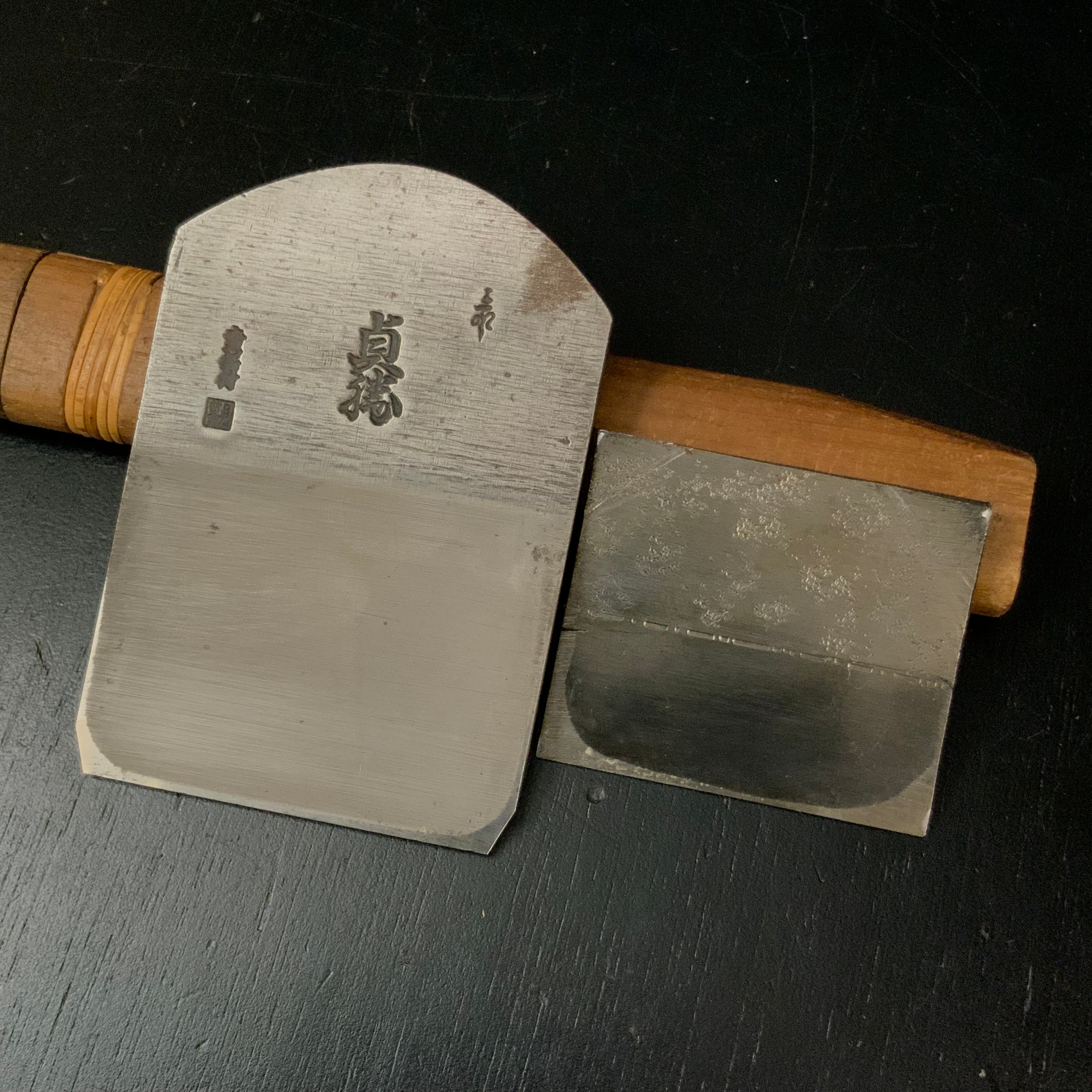Old stock Sadatoku Smoothing Plane(Kanna) by unknown 掘出し物 貞徳 作者不明 仕上げ鉋 75mm