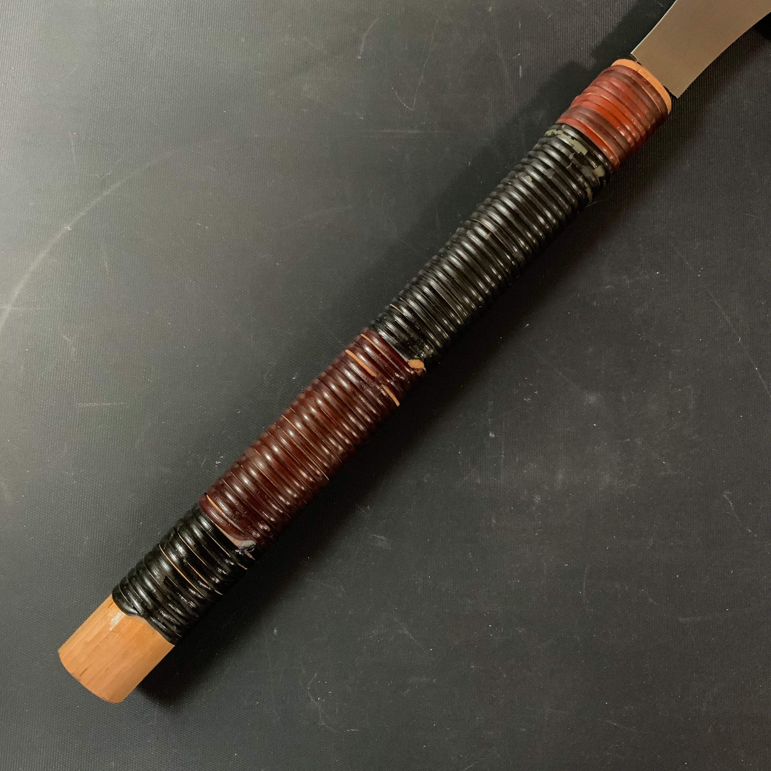 #R42 Ready to use! Old stock Double Edge Saw with Eddy Type Handles set by Kurashige 直ぐ使い 倉重栄助 目立 渦巻き柄 両刃鋸 230mm