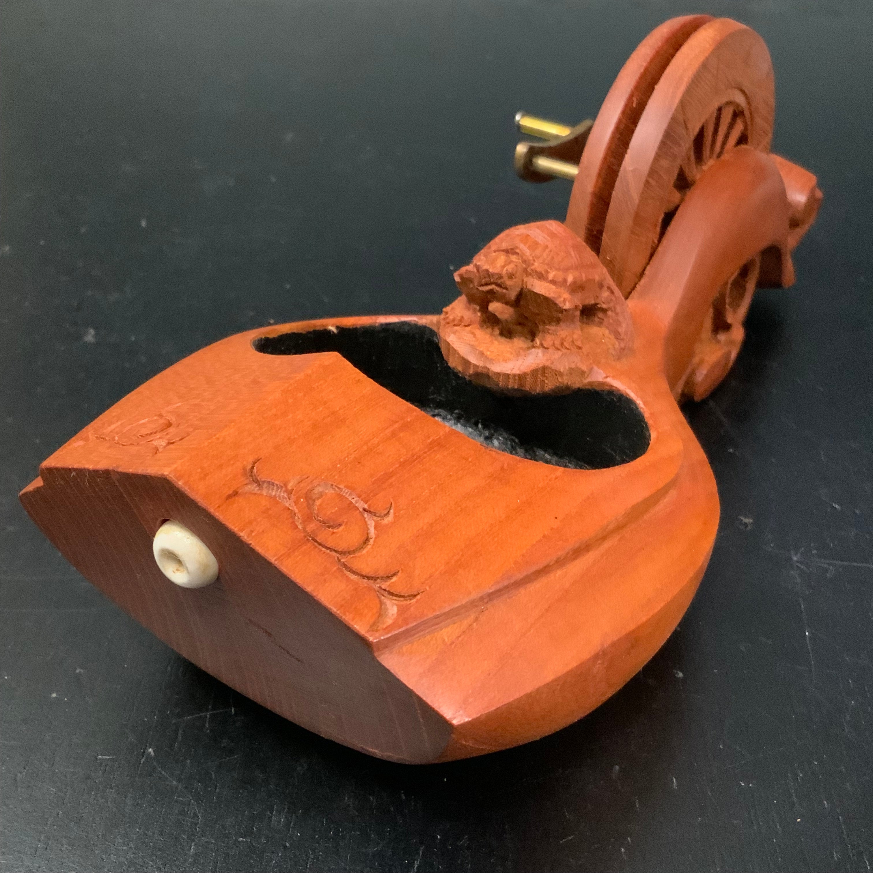 #ST54 Japanese Carpenter Ink Pot Traditional Measuring Tools Sumitsubo 墨壺 欅 250mm