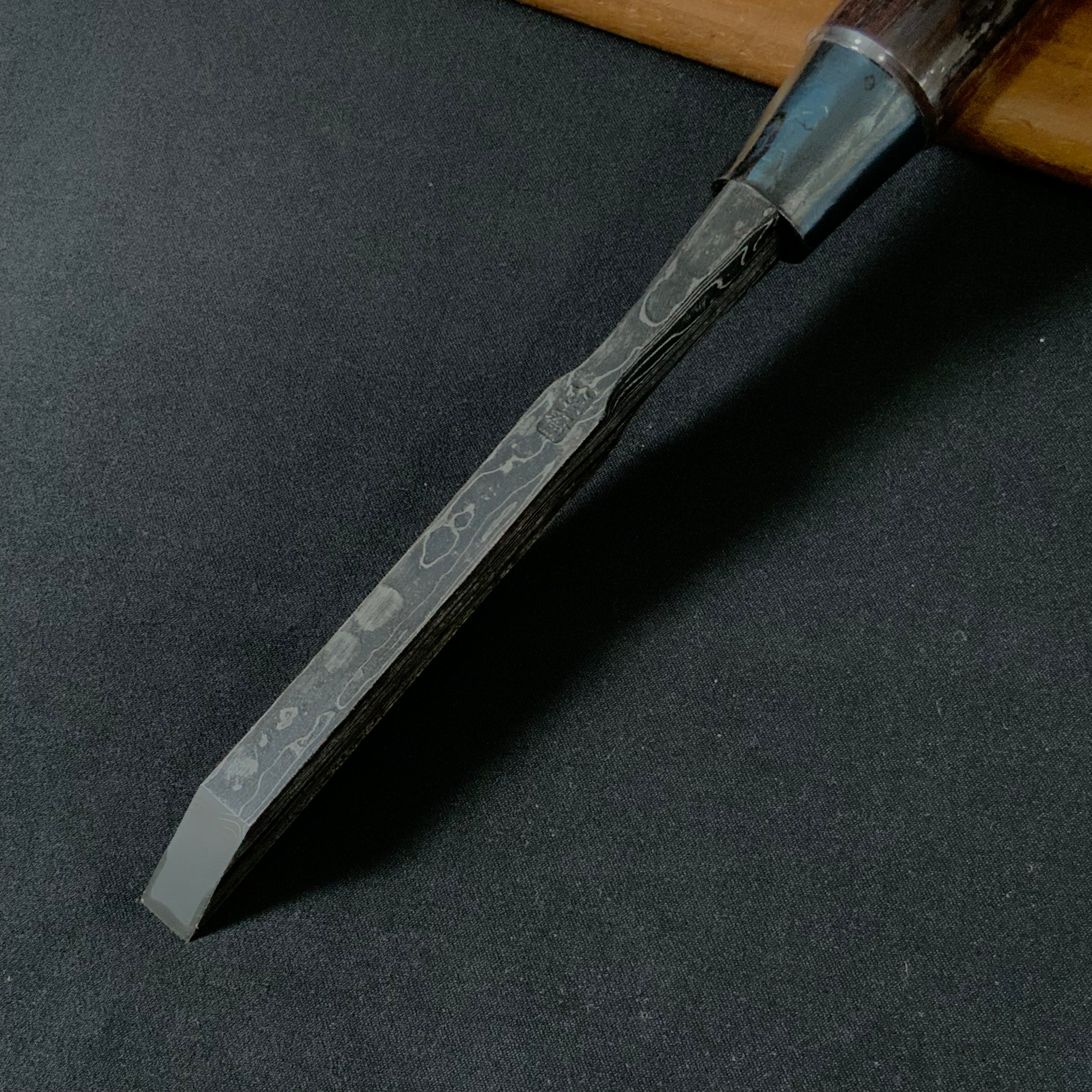 Tasai Mortise chisels with black 田斎作 木目 向待鑿 黒檀柄 9mm