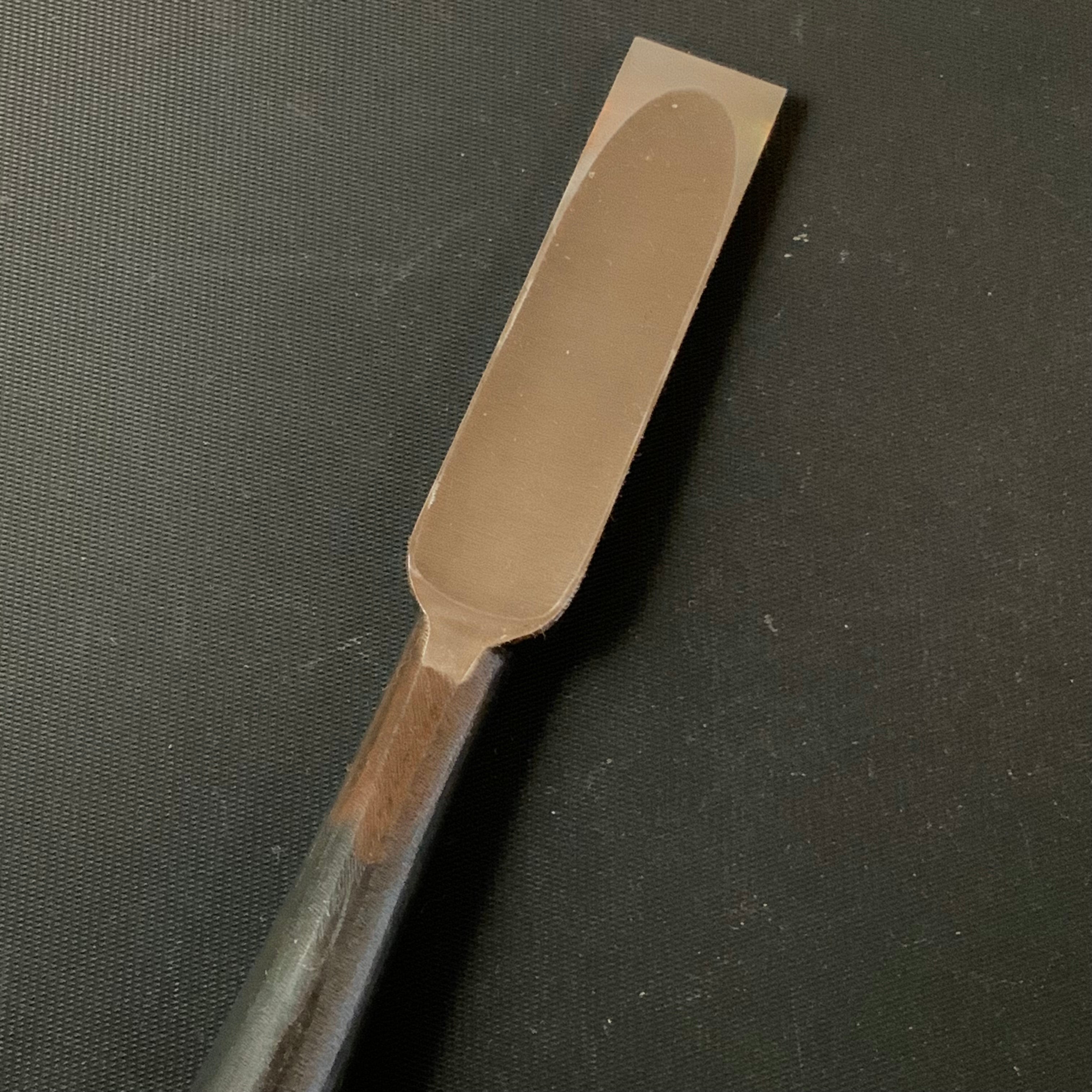 Tasai Middle Timber chisels with blue steel / 田斎心童作 中叩鑿 芯付白樫柄 18mm