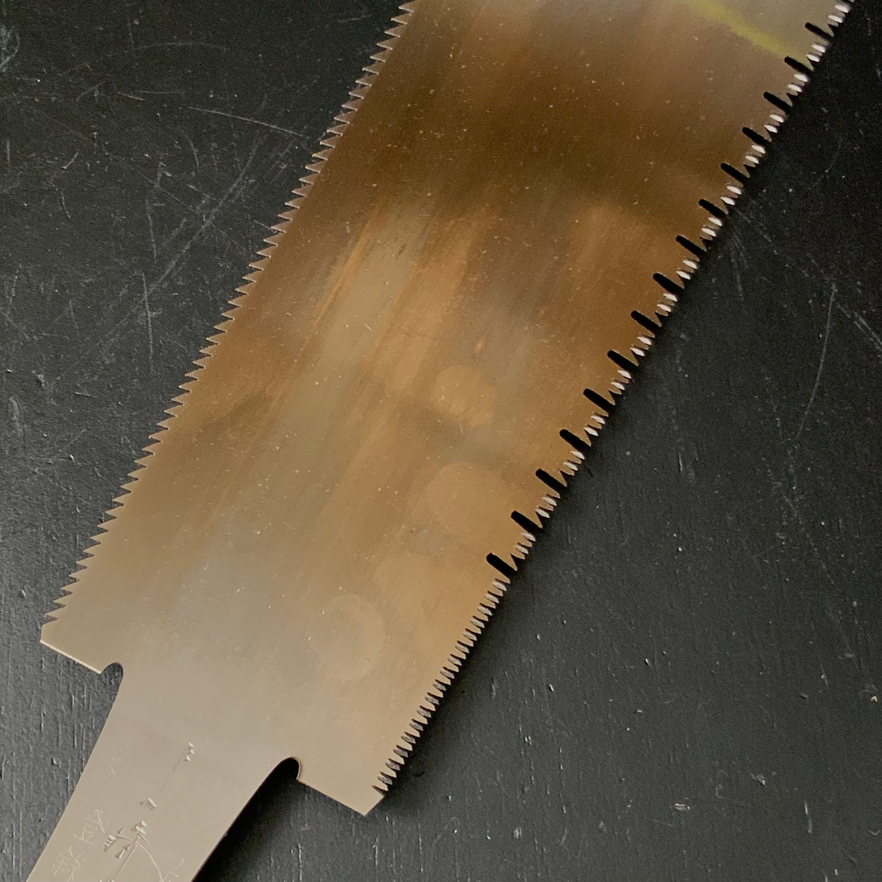 #193 Nagakatsu Double Edge Saw Eddy Type Handles set by Kurashige For Soft Wood 長勝鋸 渦巻き柄 両刃鋸 針葉材用 260mm