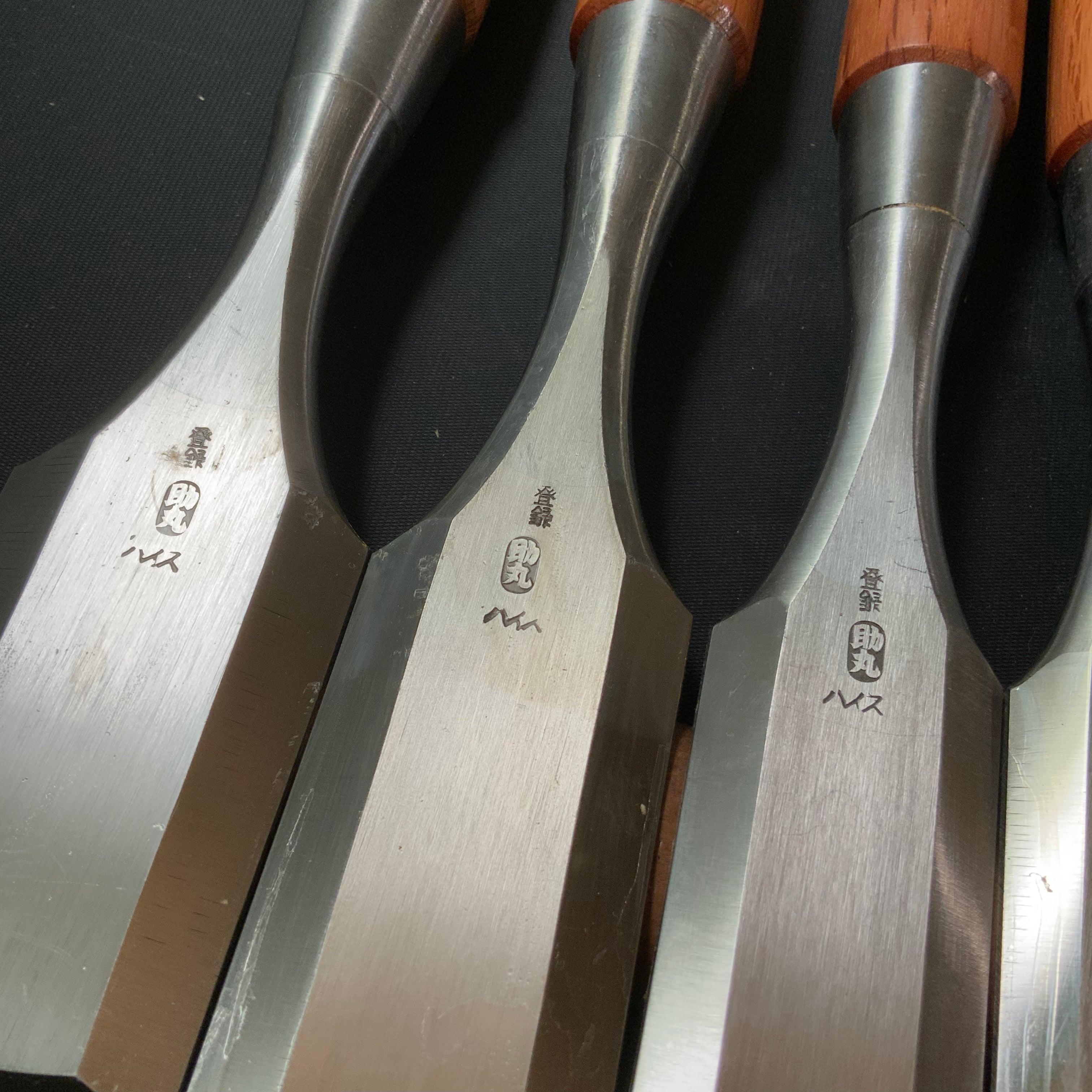 #1 Sukemaru 4th High-Speed Steel Shorter Timber Chisels set by Usui Yoshio 四代助丸 碓氷淑郎 中叩き鑿 6本組 Chu-Tatakinomi