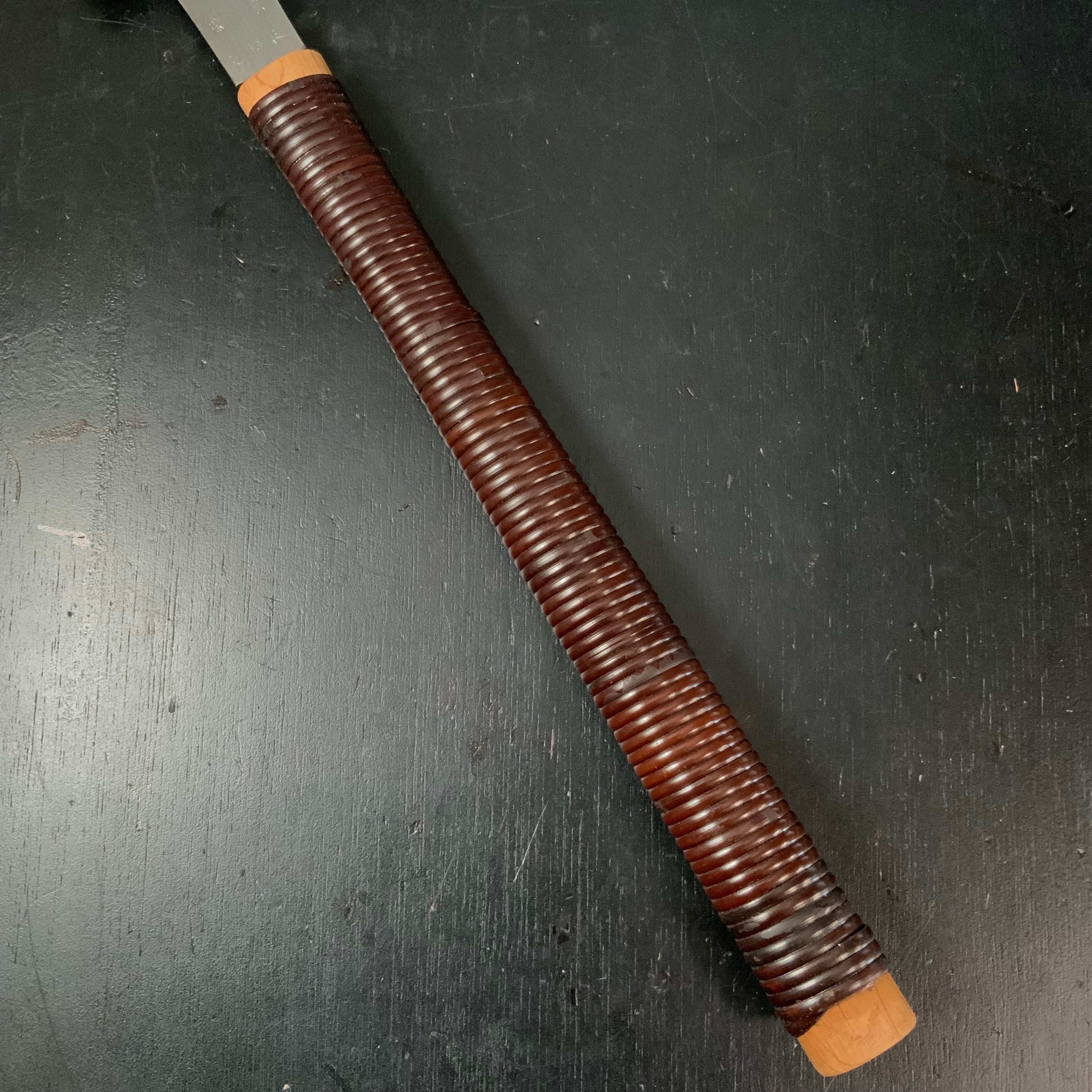 #183 Nagakatsu Double Edge Saw Eddy Type Handles set by Kurashige For Hard Wood 長勝鋸 渦巻き柄 両刃鋸 250mm