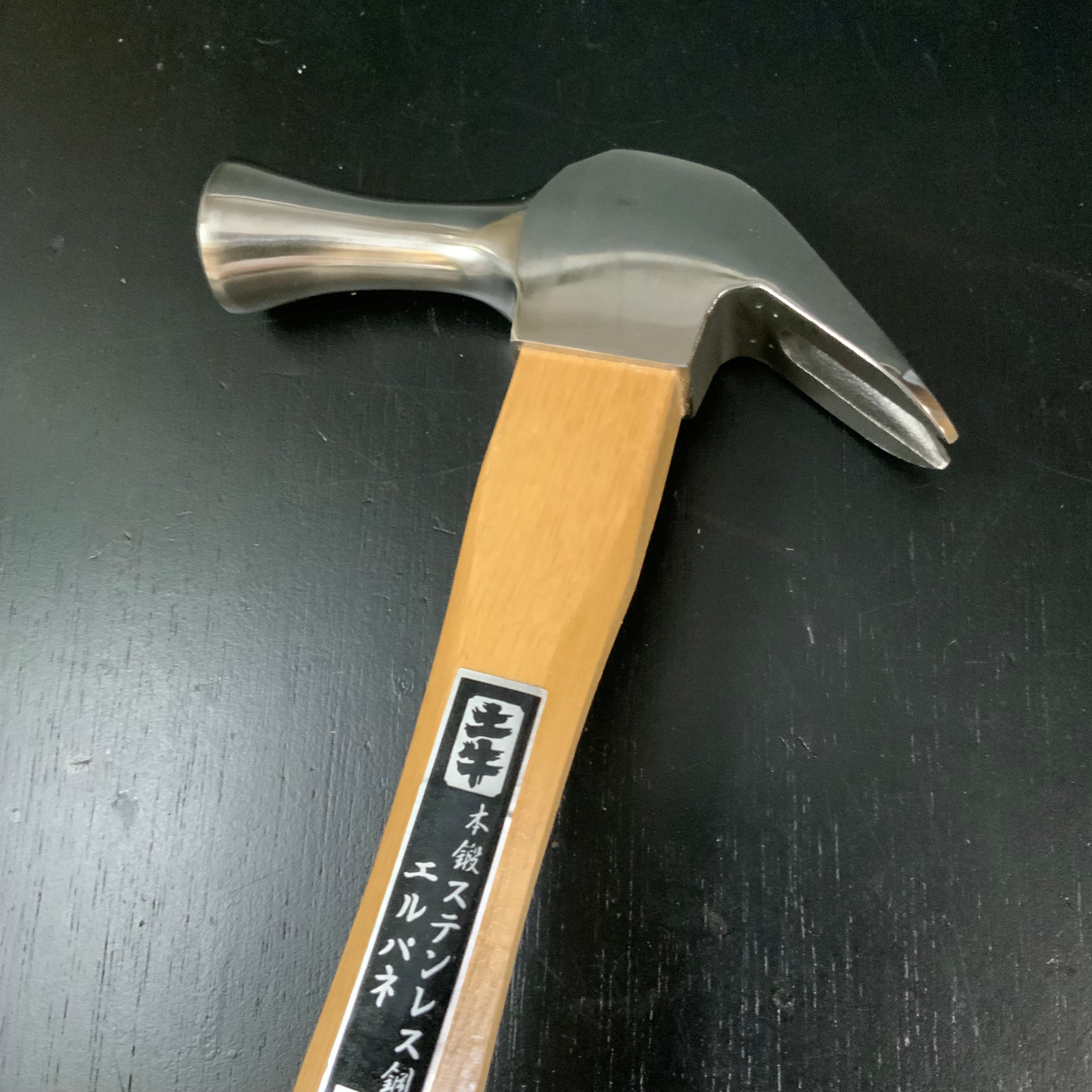 Old stock Dogyu Erupane Kariwaku Stainless steel Hammers 掘出し物 土牛 ステンレスエルパネ 仮枠ハンマー 滑り止め付