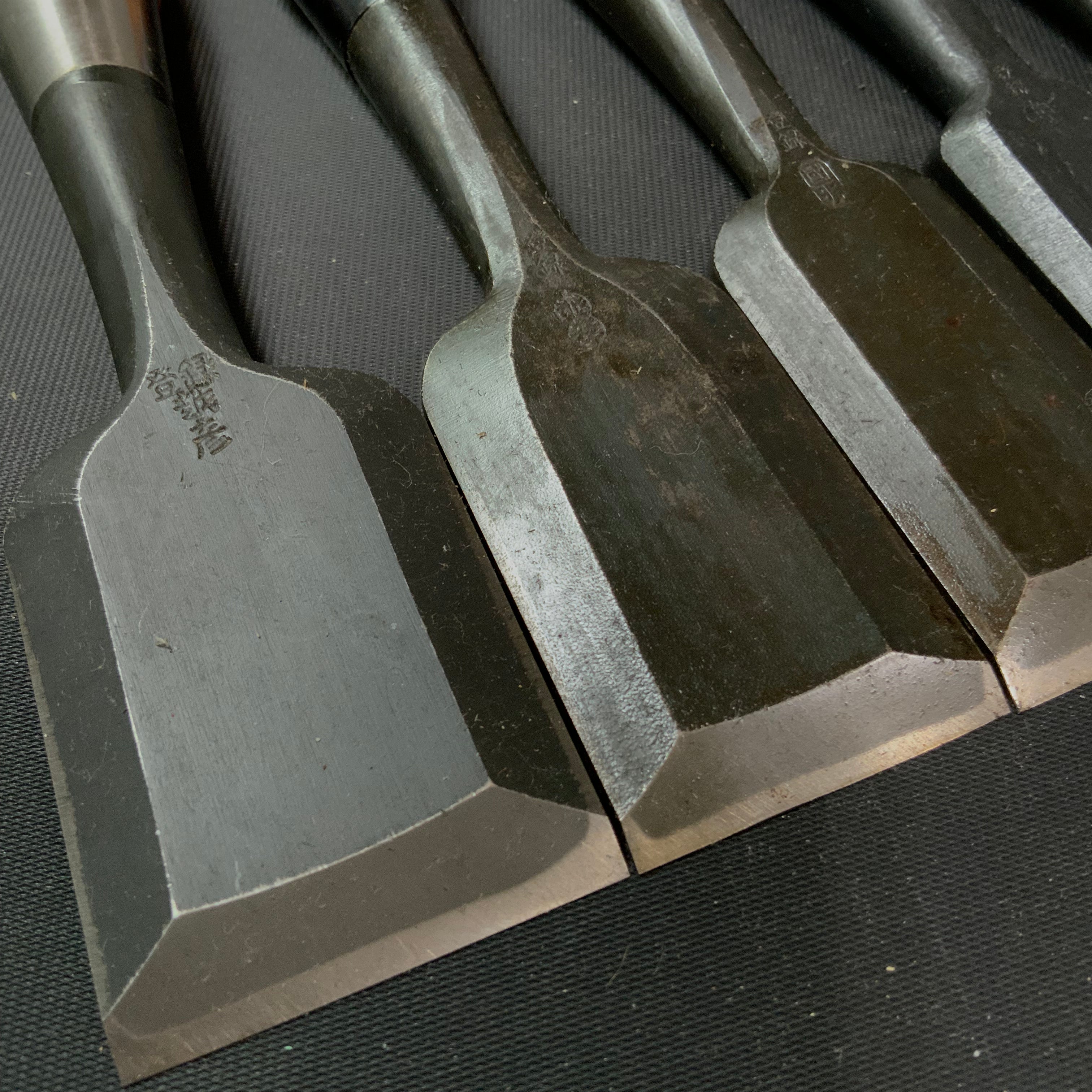 #M143 Mixed set for beginner Bench chisels set by unknown smith バラ鑿合わせ 初心者におすすめ 追入組鑿作者不明