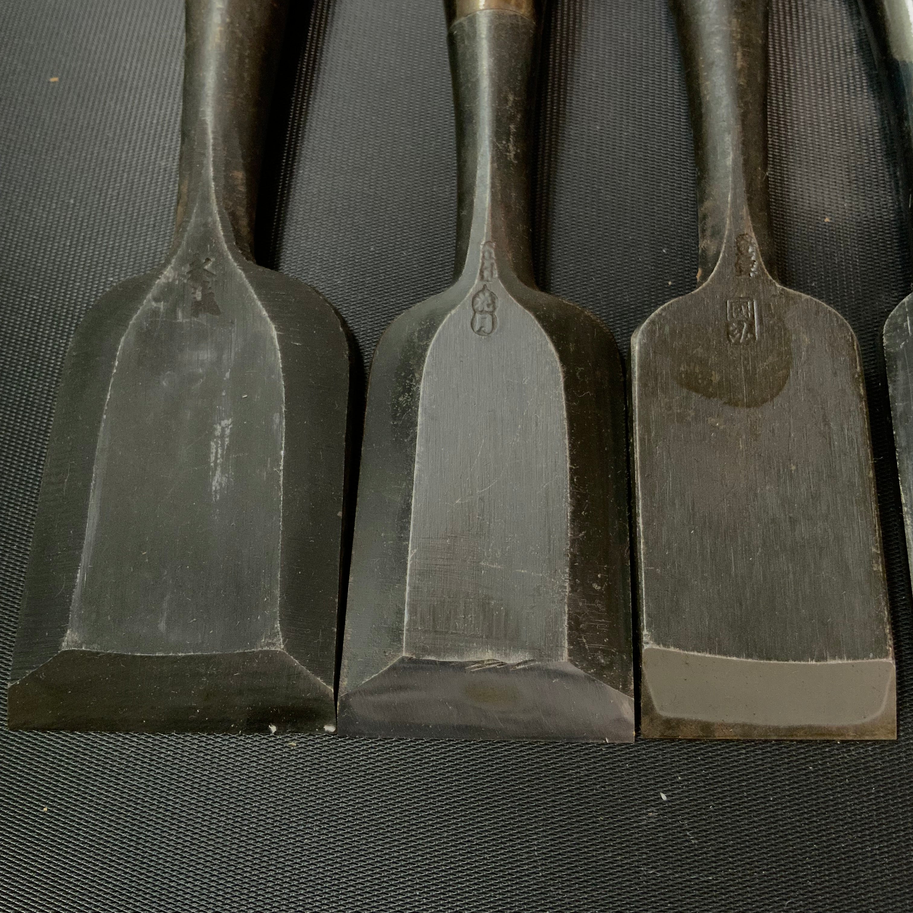 #M157 Mixed set for beginner Bench chisels set by unknown smith バラ鑿合わせ 初心者におすすめ 追入組鑿作者不明