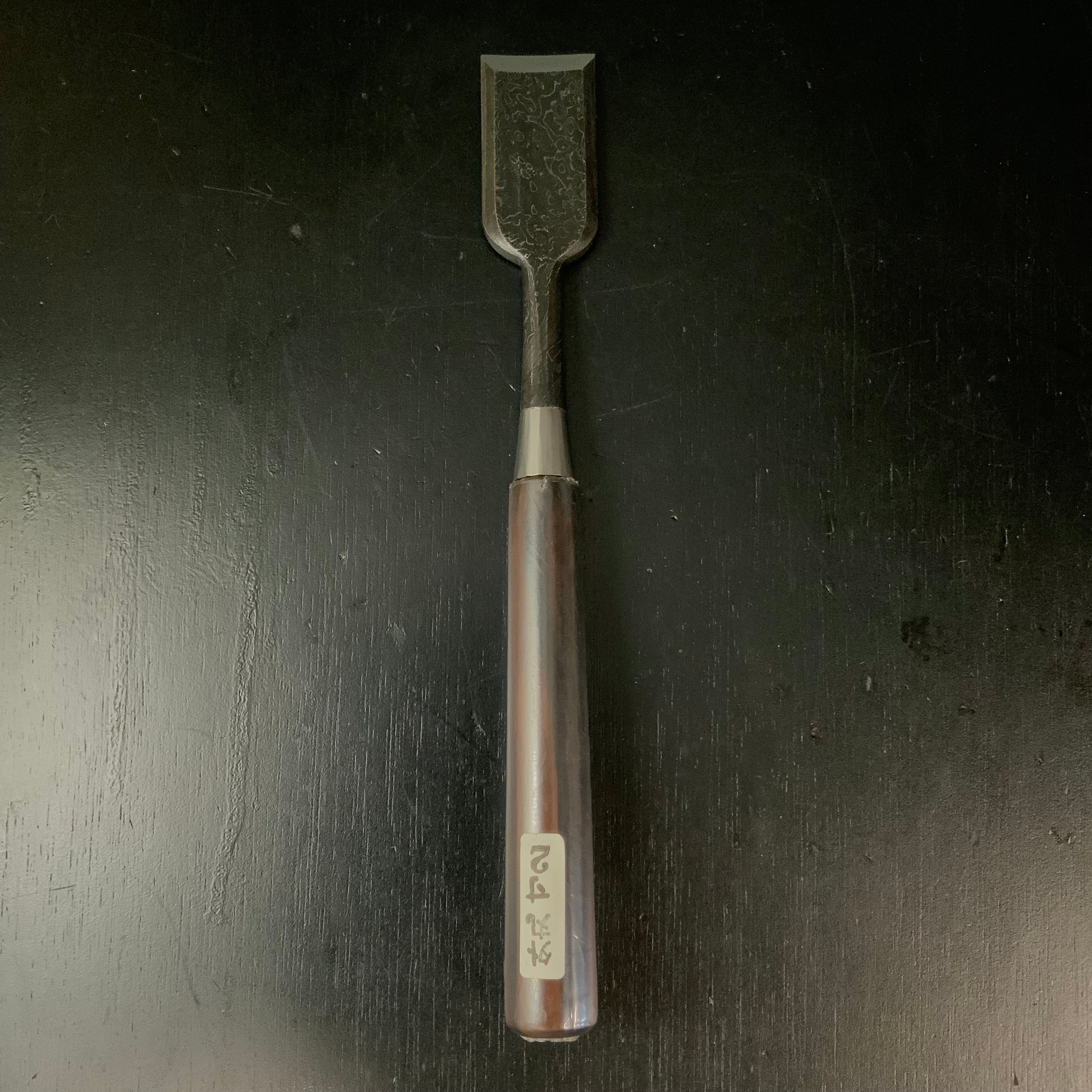 Tasai Mokume Special Sotomaru Bench chisels with blue steel 田斎作 木目 追入外丸鑿 黒檀柄