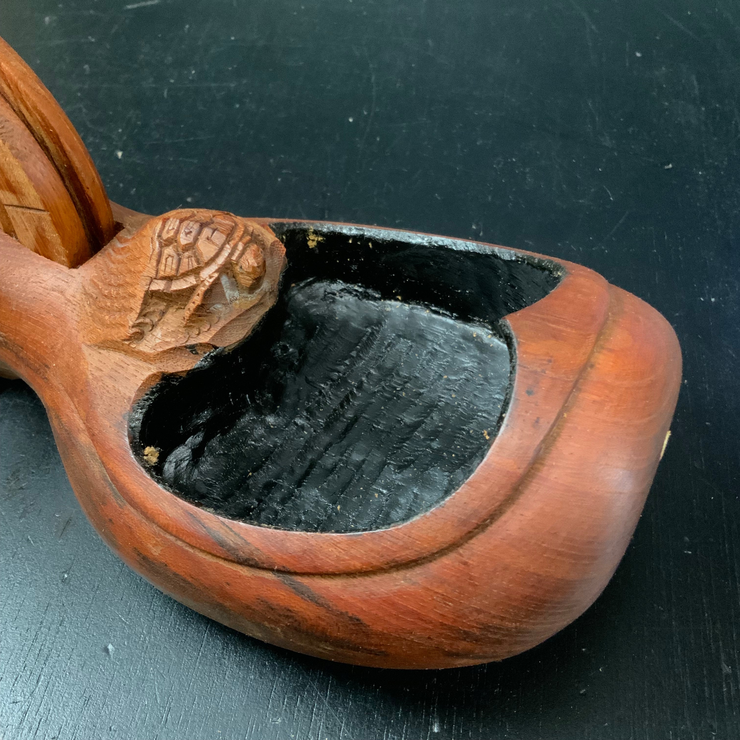 #ST51 Japanese Carpenter Ink Pot Traditional Measuring Tools Sumitsubo by Masasumi 正清作 亀 墨壺 欅 280mm