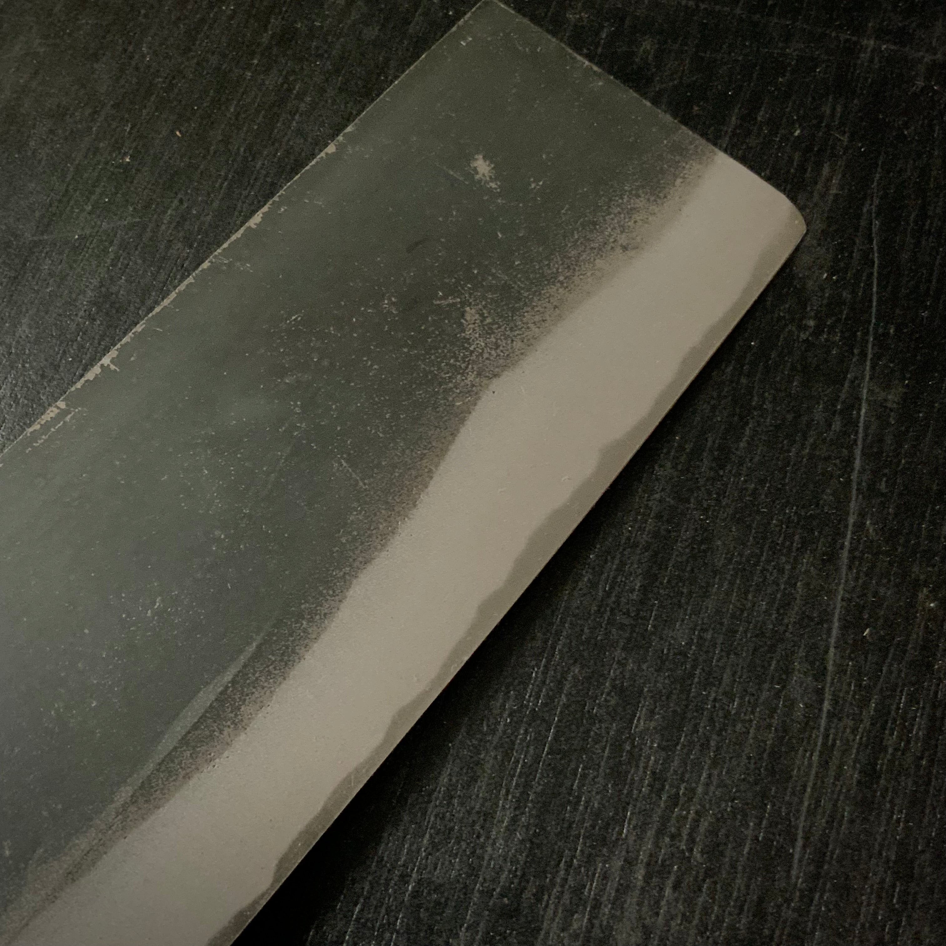 Masamoto Sohonten Nakiri Bocho with Blue steel 正本総本店 青紙鋼 水牛柄 黒菜切包丁 165mm