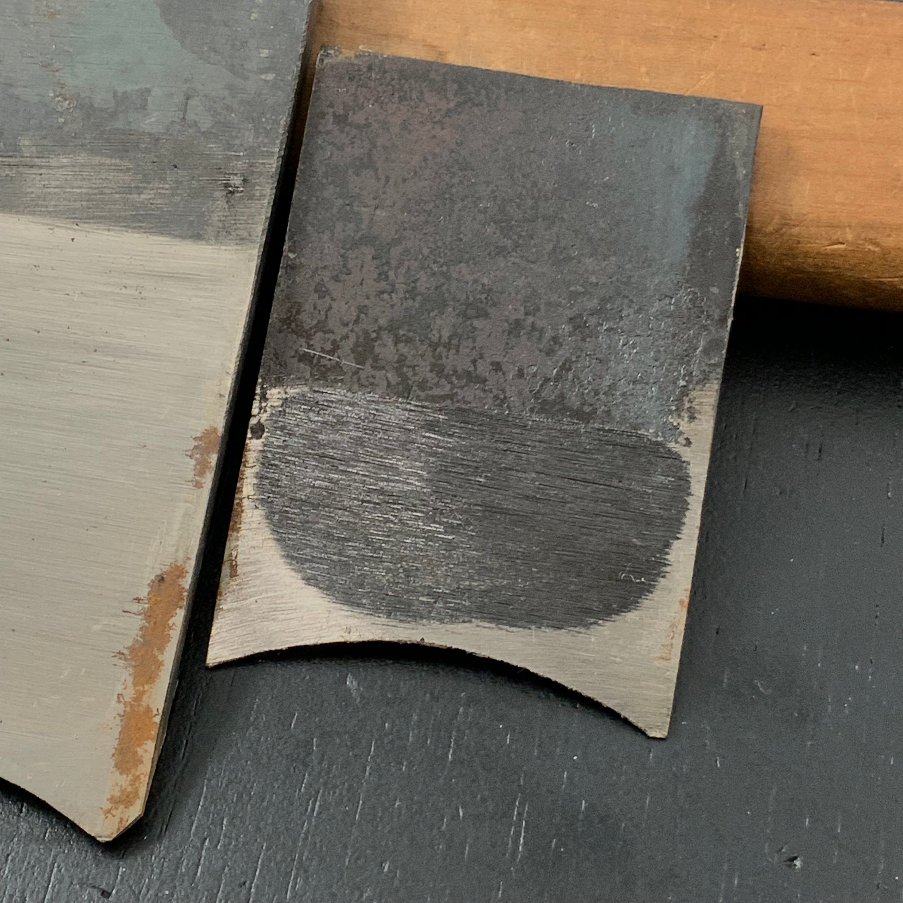 ♯3 Old stock unknown Small Rounding Plane (Uchimaru Kanna) 掘出し物 無名 内丸鉋