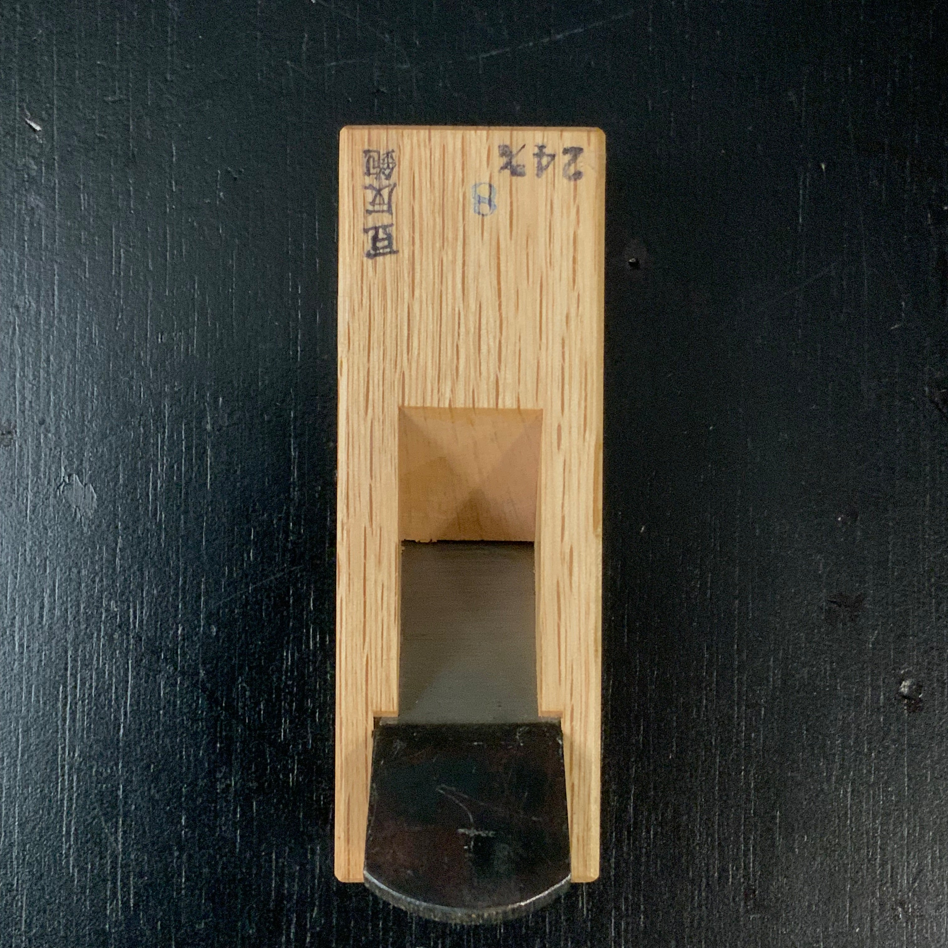 Old stock Mini Compass Plane (Sori-Kanna) with blue steel by Komori 掘出し物 豆反鉋 24mm