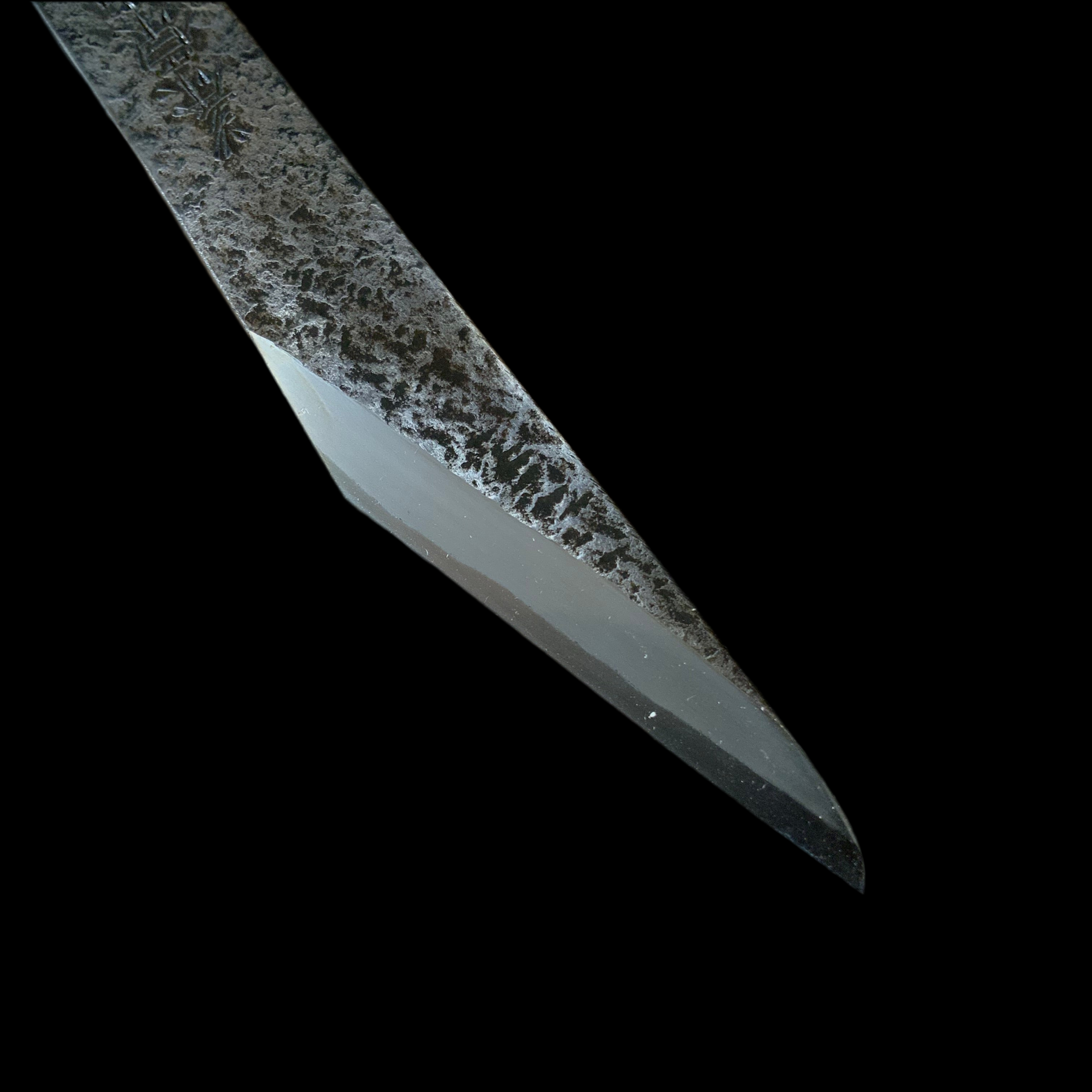 Old stock Fujiwara Yoshiaki Kiridashi Kokatana #2 掘出し物 藤原良明作 加藤清志氏 槌目切出小刀 右 21mm
