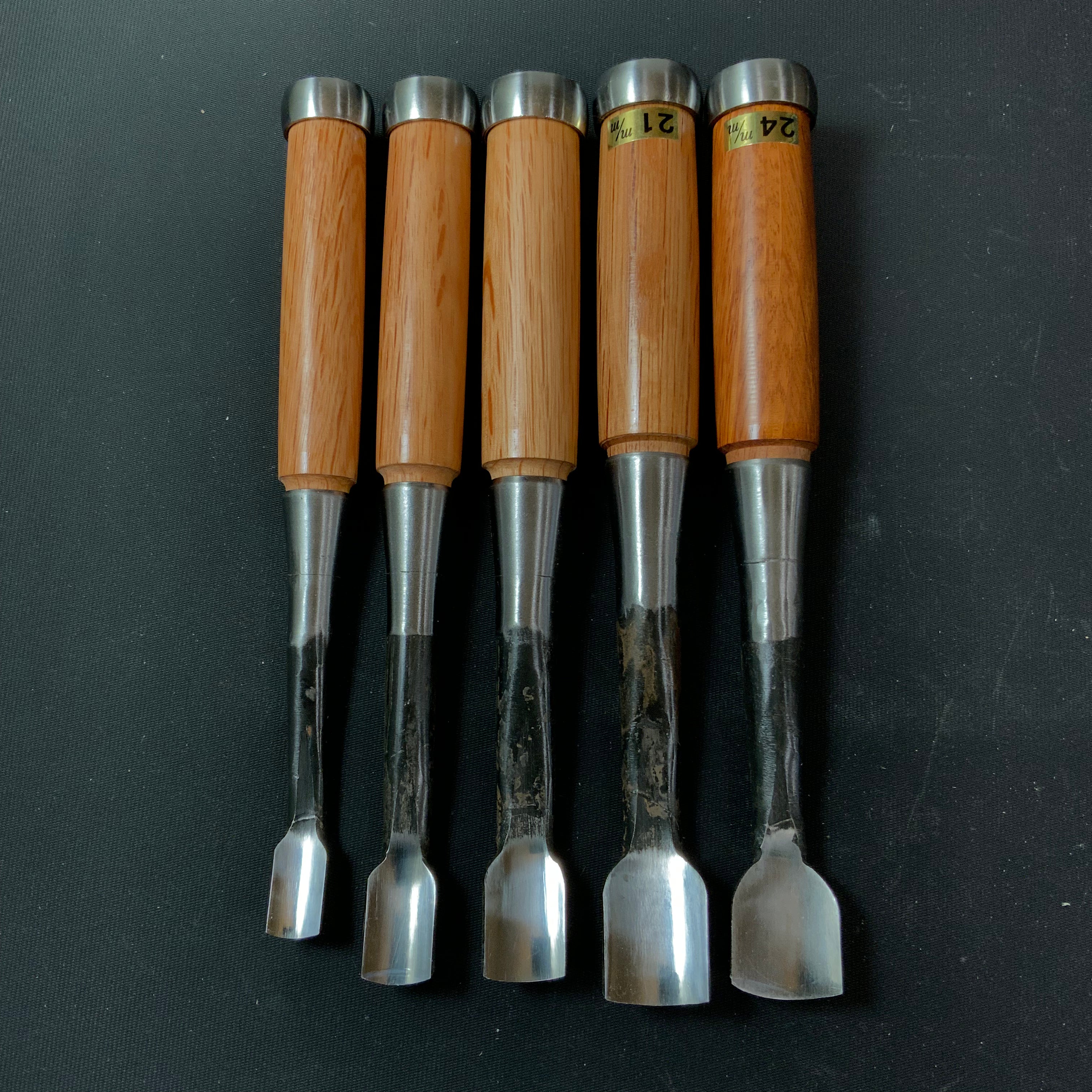 Koyamaichi Spoon chisels  Carving chisels  小山市 丸曲鑿 12・15・18・21・24mm