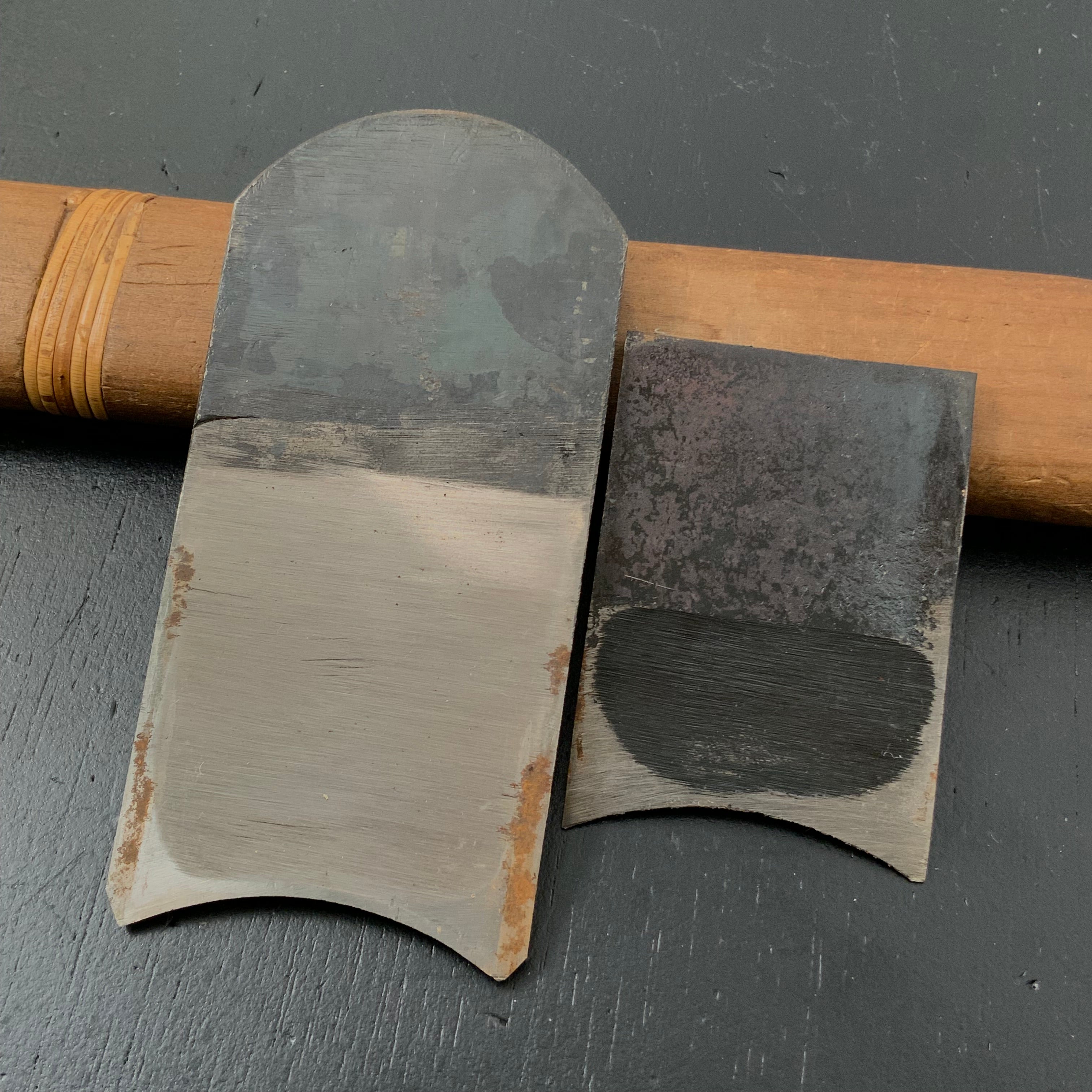 ♯3 Old stock unknown Small Rounding Plane (Uchimaru Kanna) 掘出し物 無名 内丸鉋