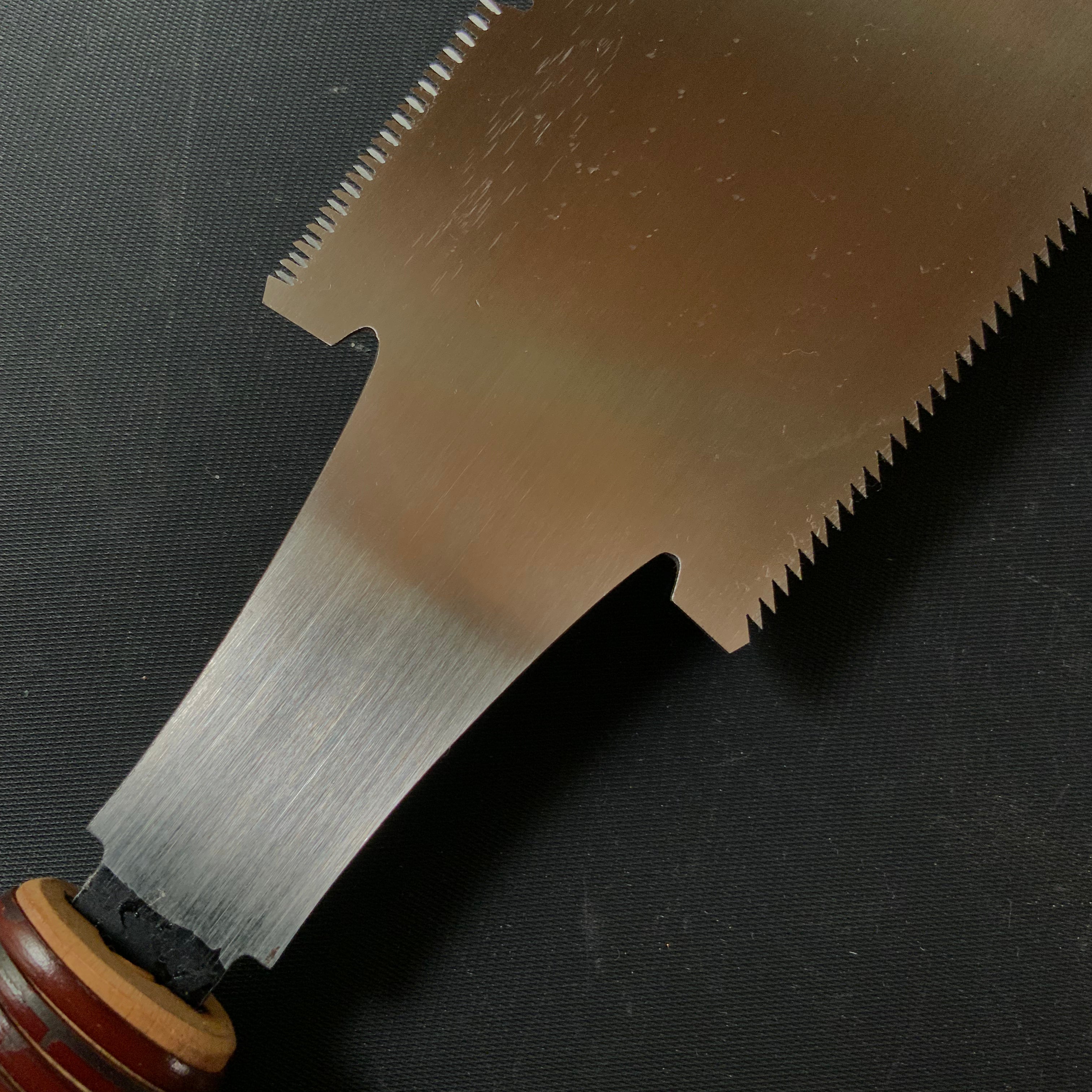 #R37 Nagakatsu Double Edge (Ryoba) Saw with Eddy Type Handles set 長勝鋸 両刃鋸 渦巻き柄 針葉材用 210mm