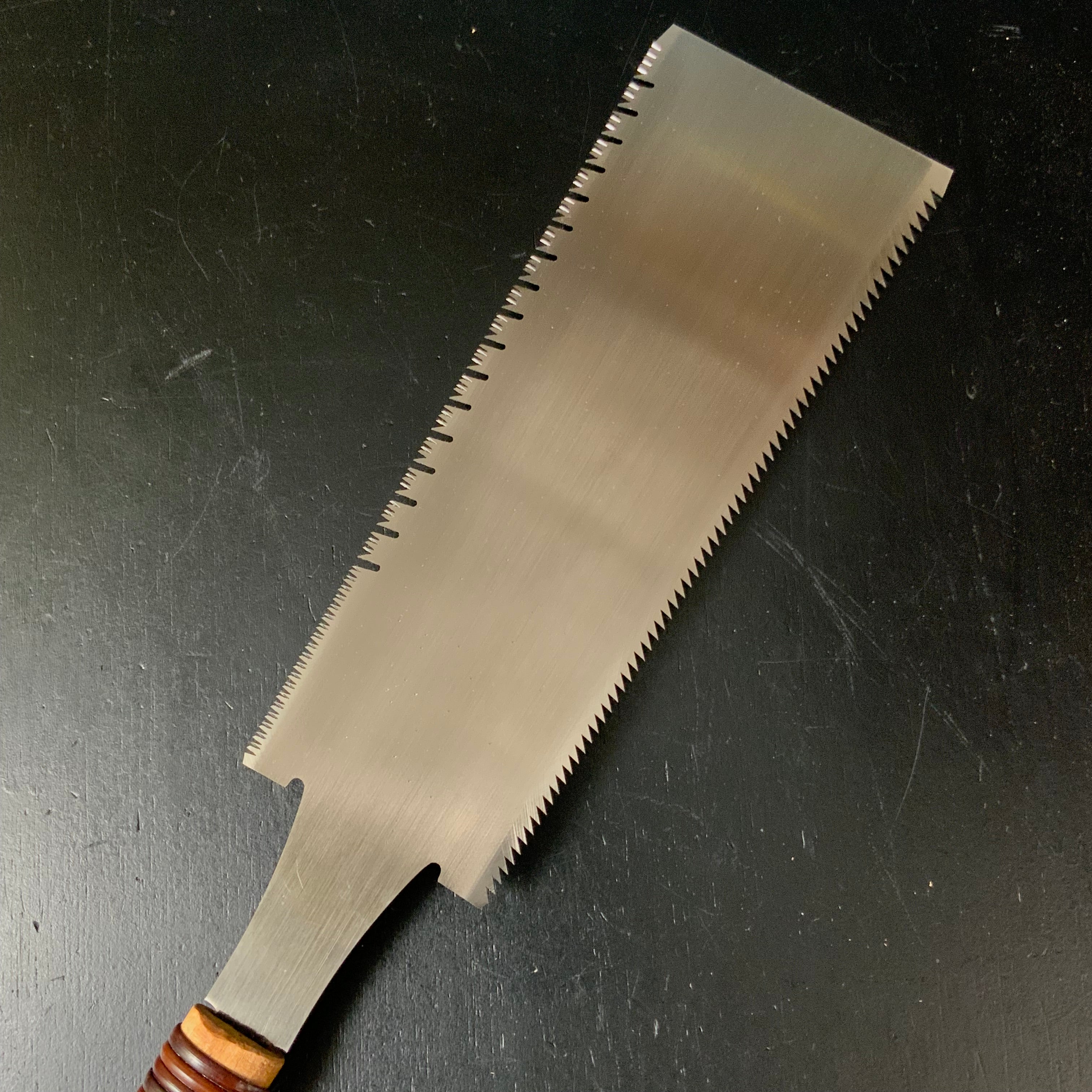 #199 Nagakatsu Double Edge Saw Eddy Type Handles set by Kurashige For Hard Wood 長勝鋸 渦巻き柄 両刃鋸 250mm