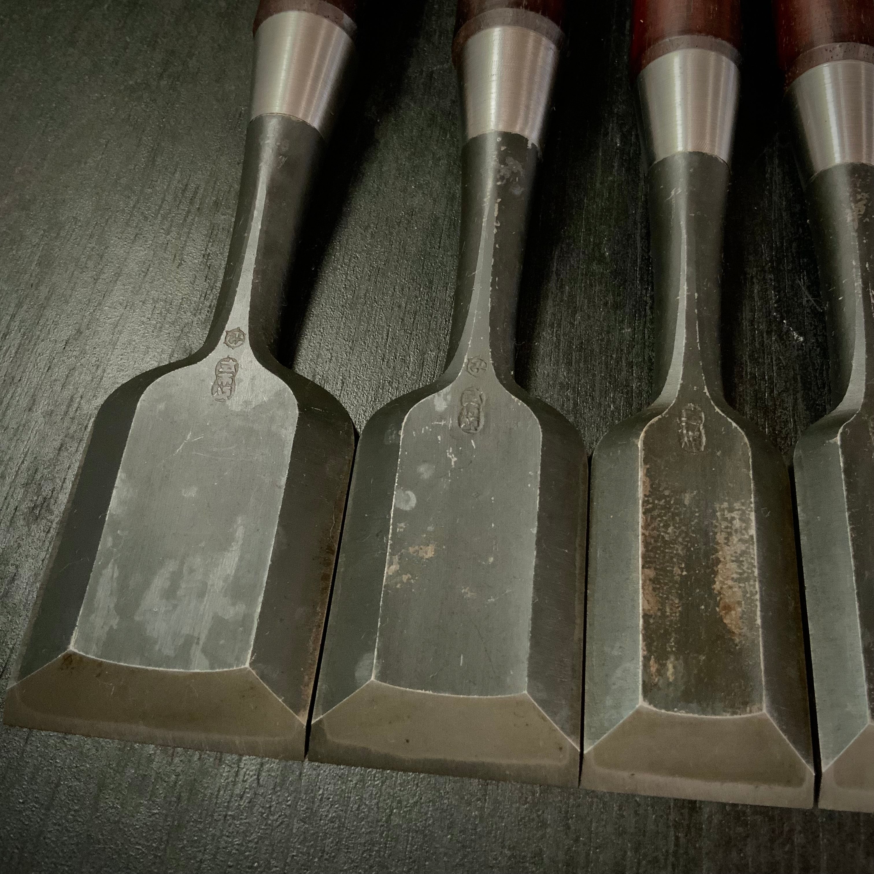 Old stock Ichihiro Bench chisels set 掘出し物 市弘 山崎勇作 追入組鑿 Oirenomi