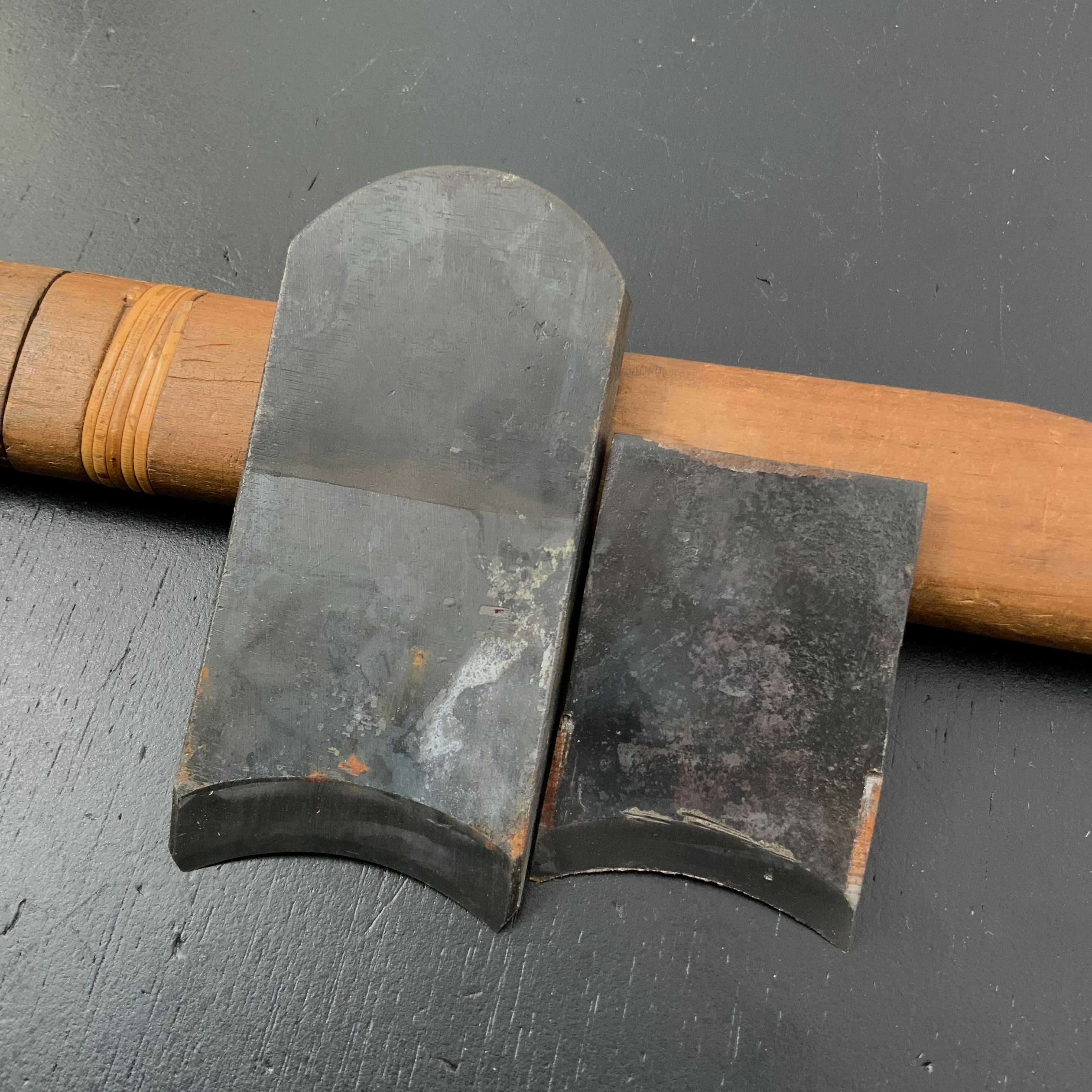 ♯3 Old stock unknown Small Rounding Plane (Uchimaru Kanna) 掘出し物 無名 内丸鉋