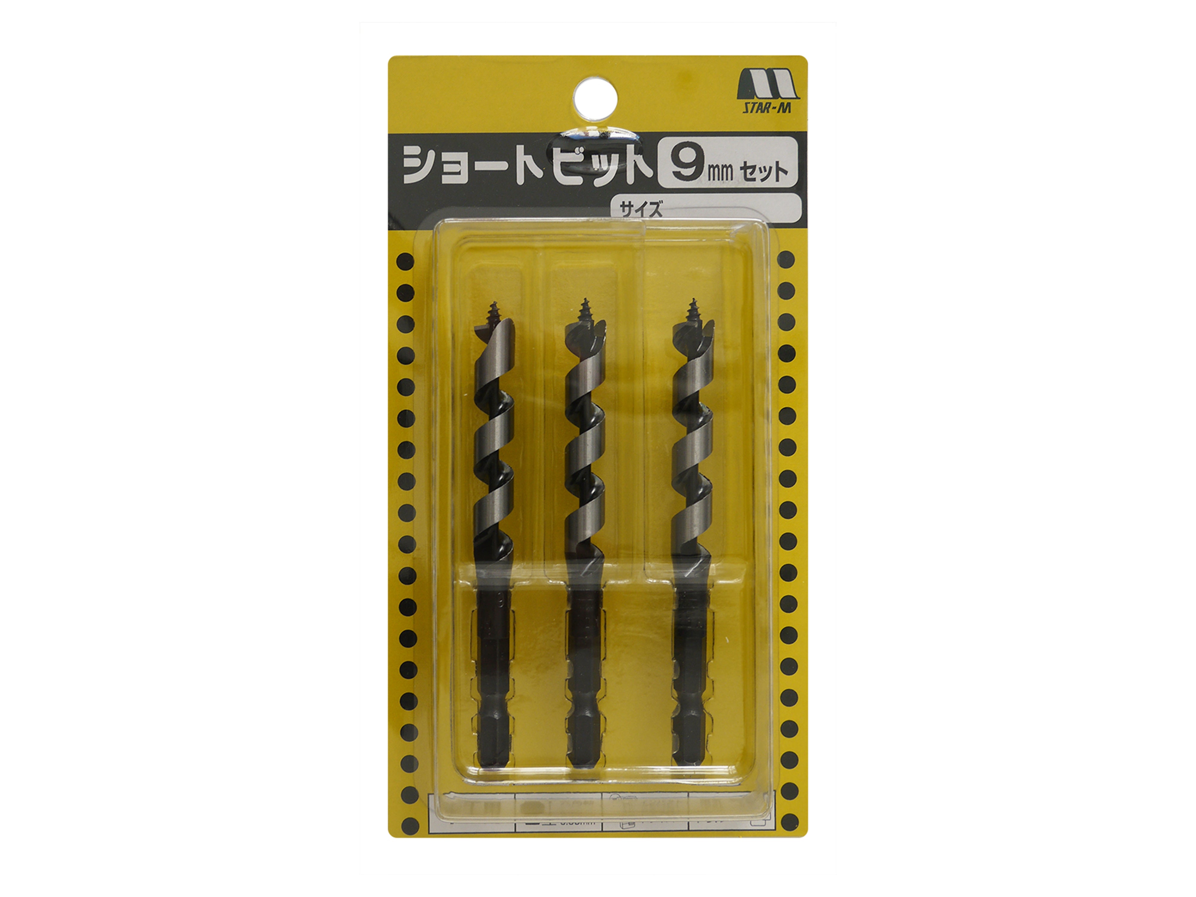 Star-M No.5 Combination Short Auger Bit 3-piece set / スターエム No'5 ショートビット3本セット