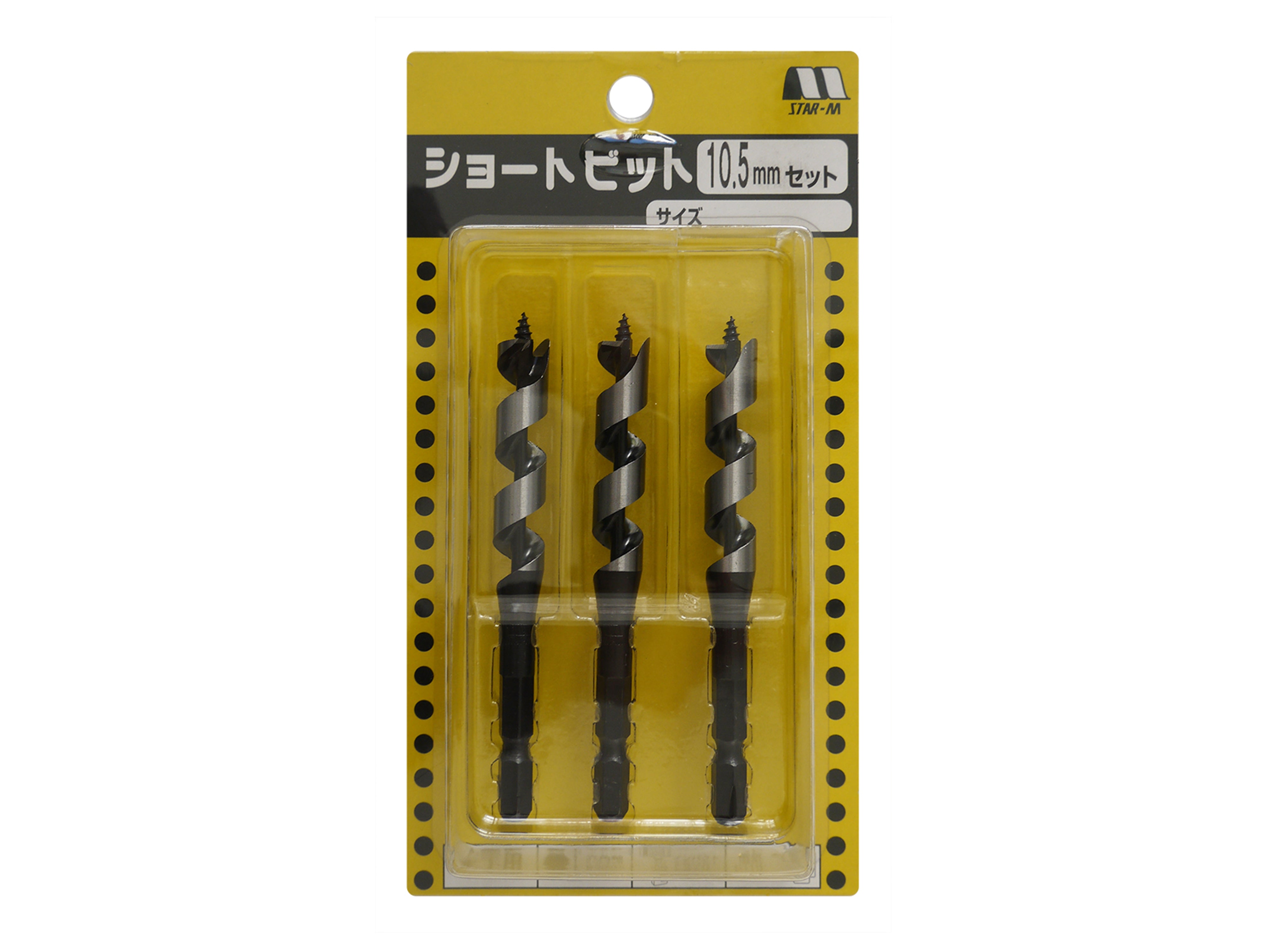 Star-M No.5 Combination Short Auger Bit 3-piece set / スターエム No'5 ショートビット3本セット