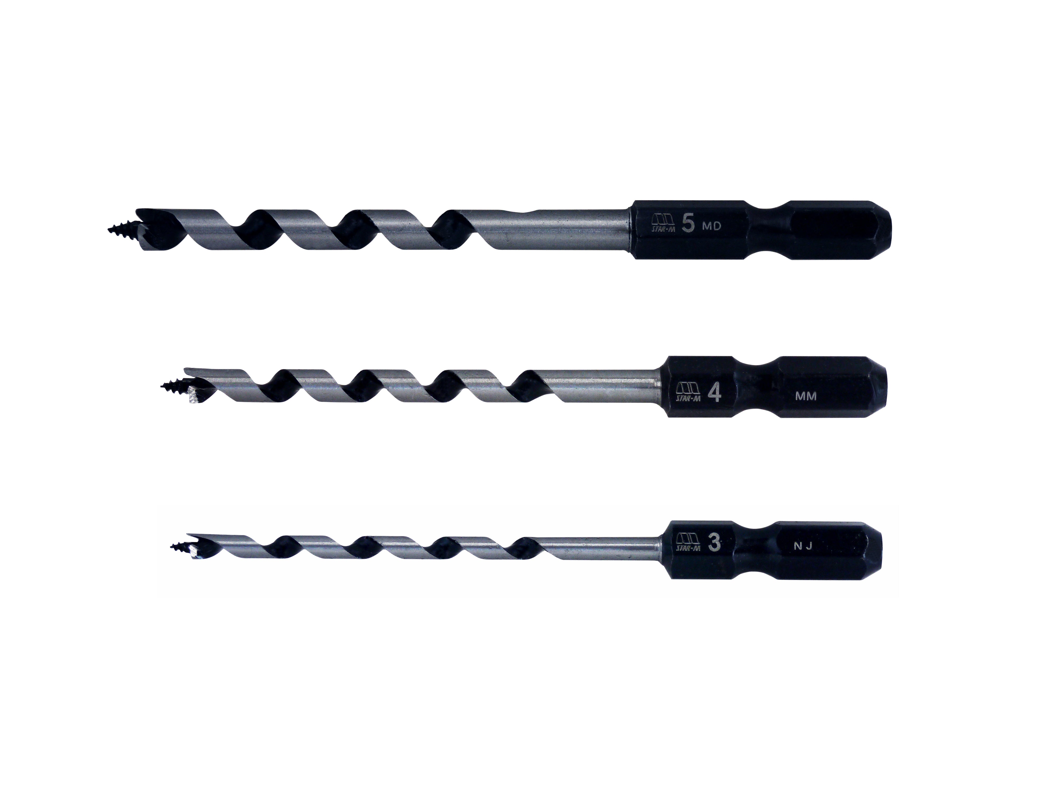 Star-M No.5 Combination Short Auger Bit 3-piece set / スターエム No'5 ショートビット3本セット