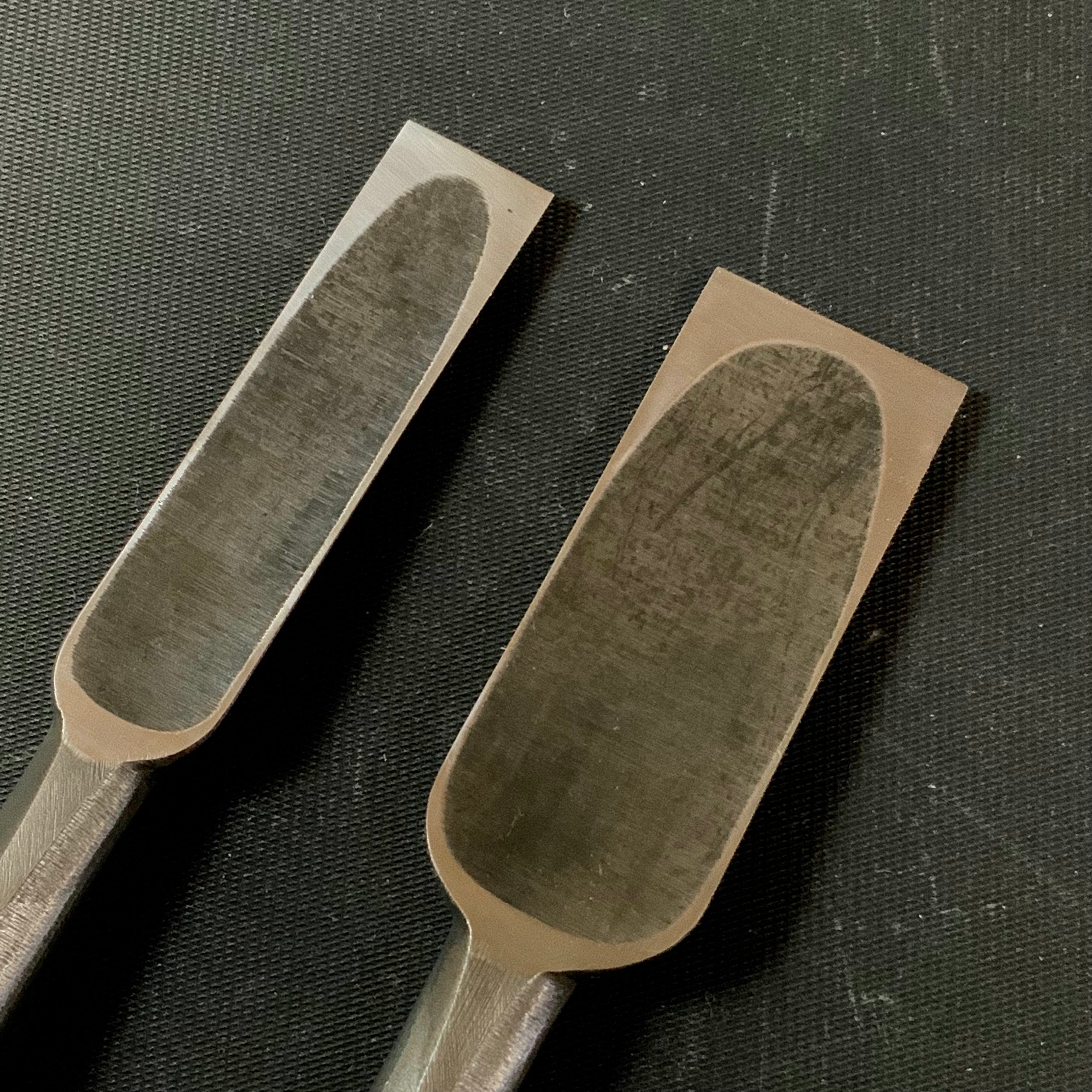 Tasai Bench chisels (Kinari Oirenomi) with blue steel 田斎作 磨き仕上 木成追入鑿