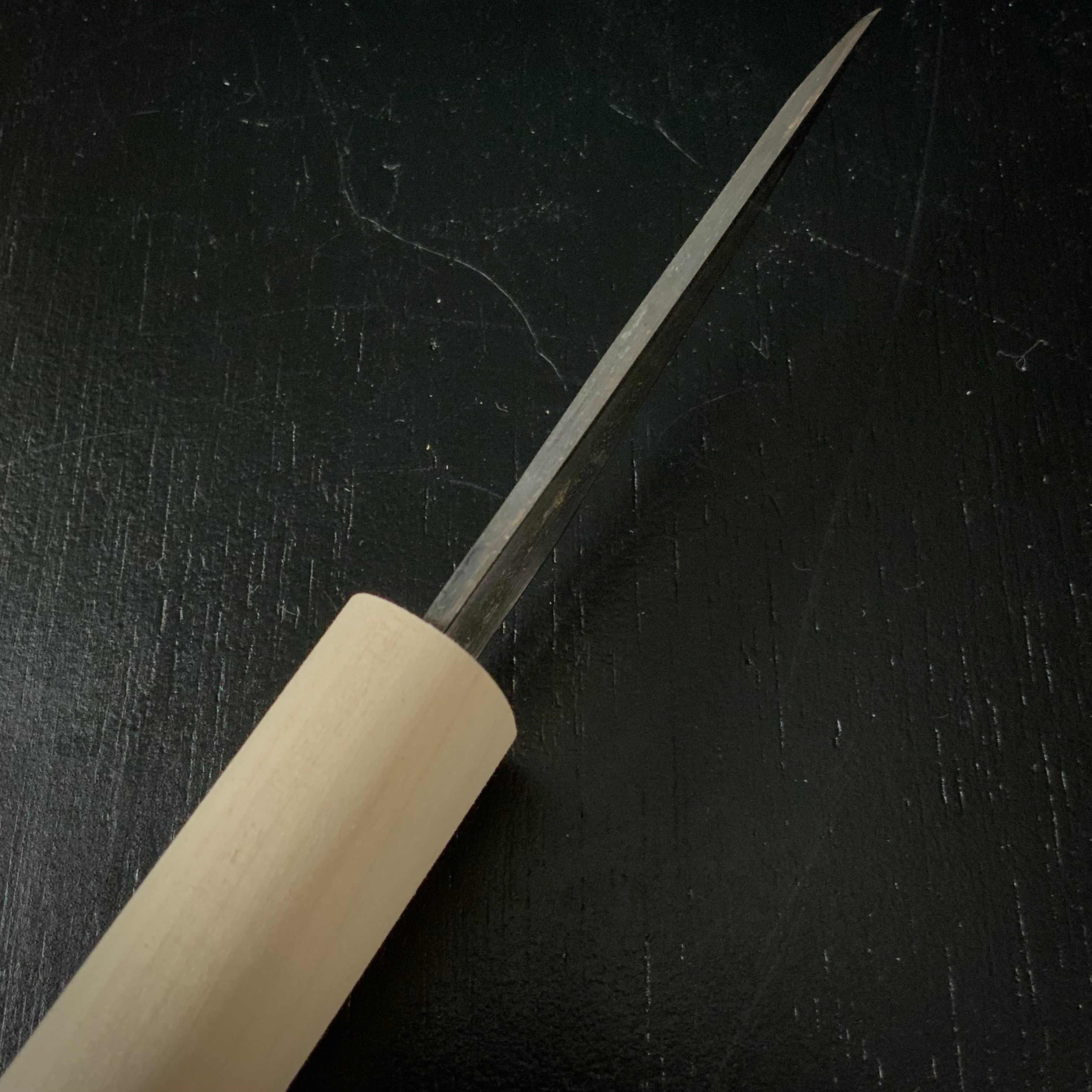 Baishinshi Kunimitsu Long Type Kokatana kiridashi type left hand 梅心子圀光 長刃小刀 特製 鞘付 左 79mm