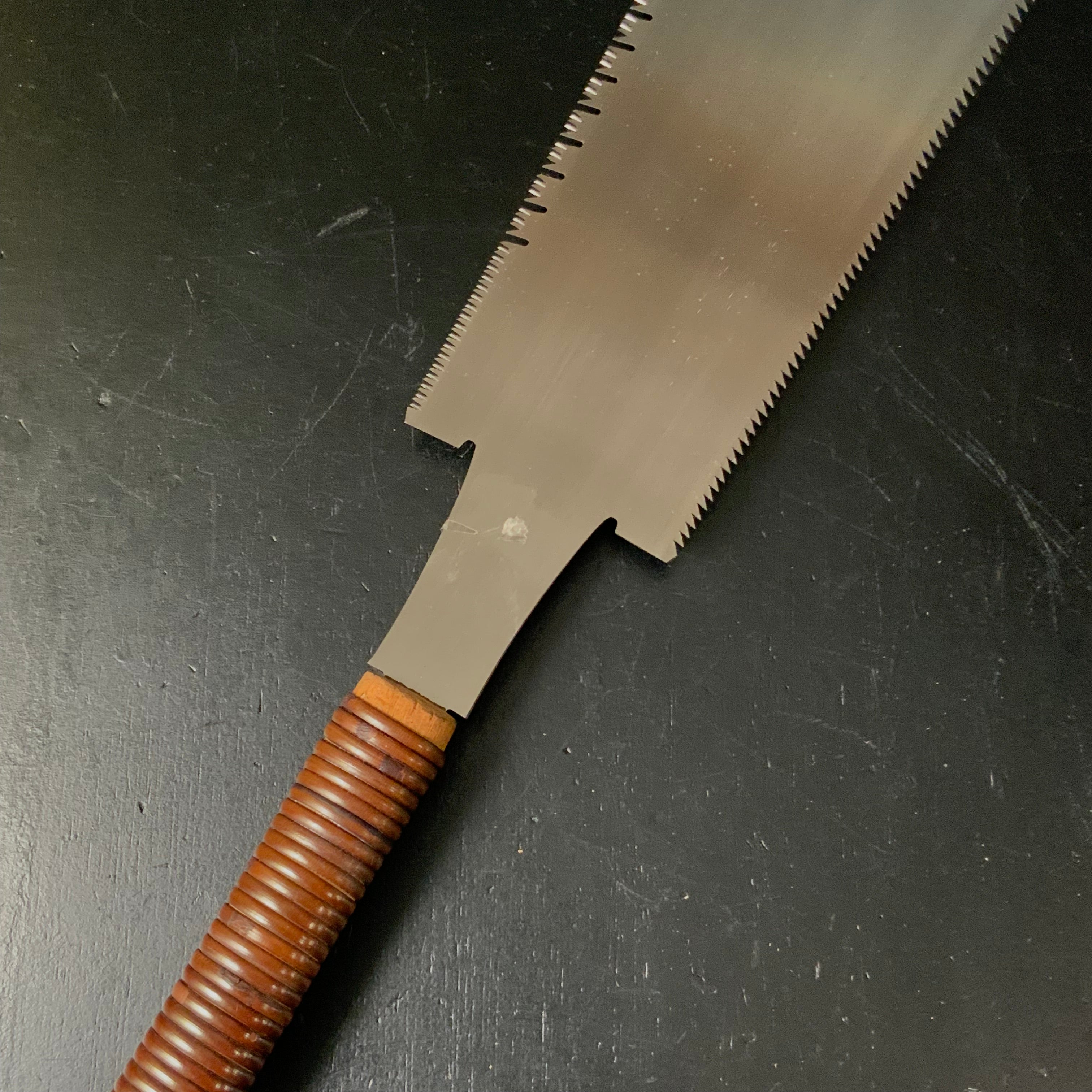 #195 Nagakatsu Double Edge (Ryoba) Saw with Eddy Type Handles For Hard Wood 長勝鋸 両刃鋸 渦巻き柄 広葉材用 245mm