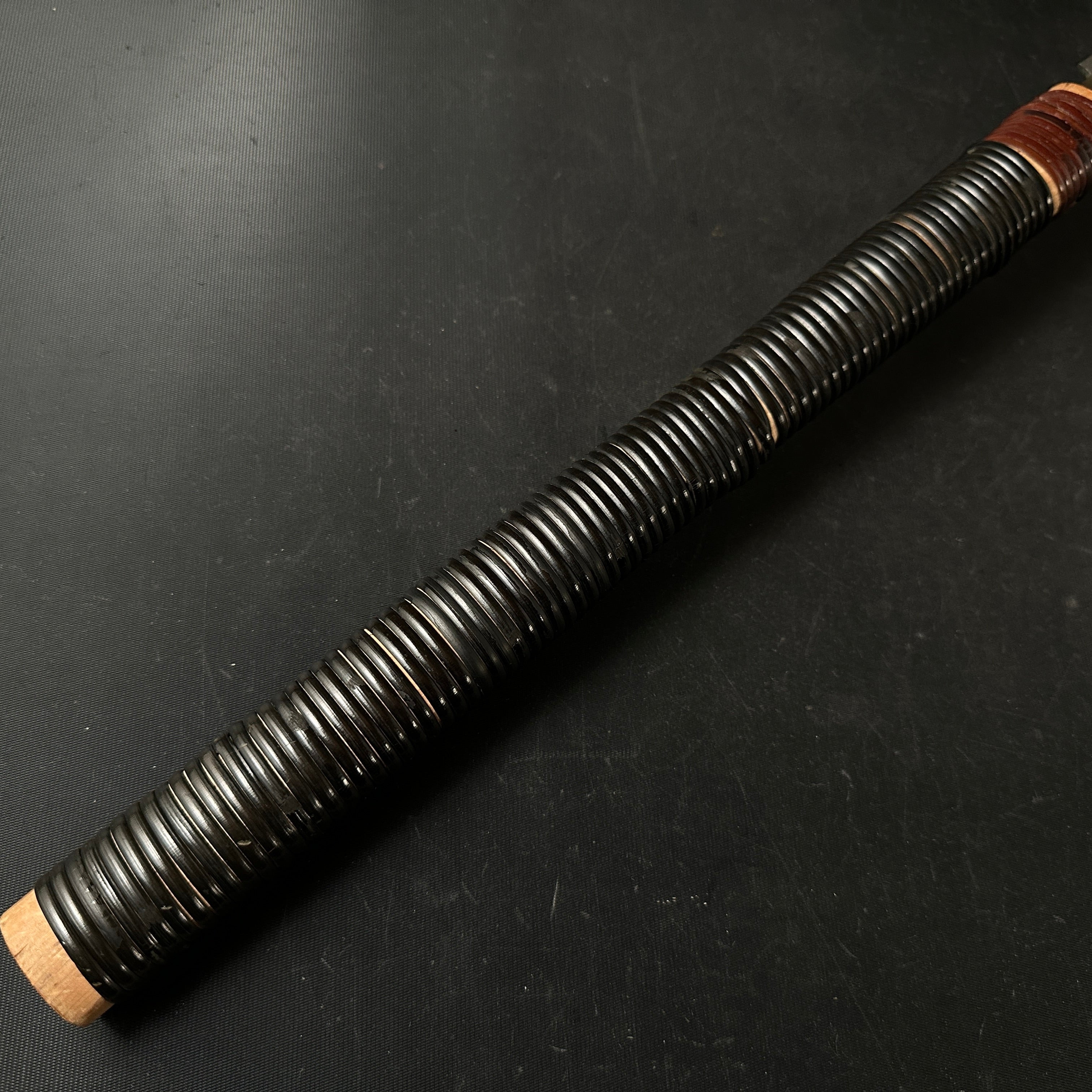 #R17 Ready to use! Old stock Double Edge (Genzo) Saw with Eddy Type Handles set by Kurashige 直ぐ使い 倉重栄助 目立 渦巻き柄 両刃鋸 300mm