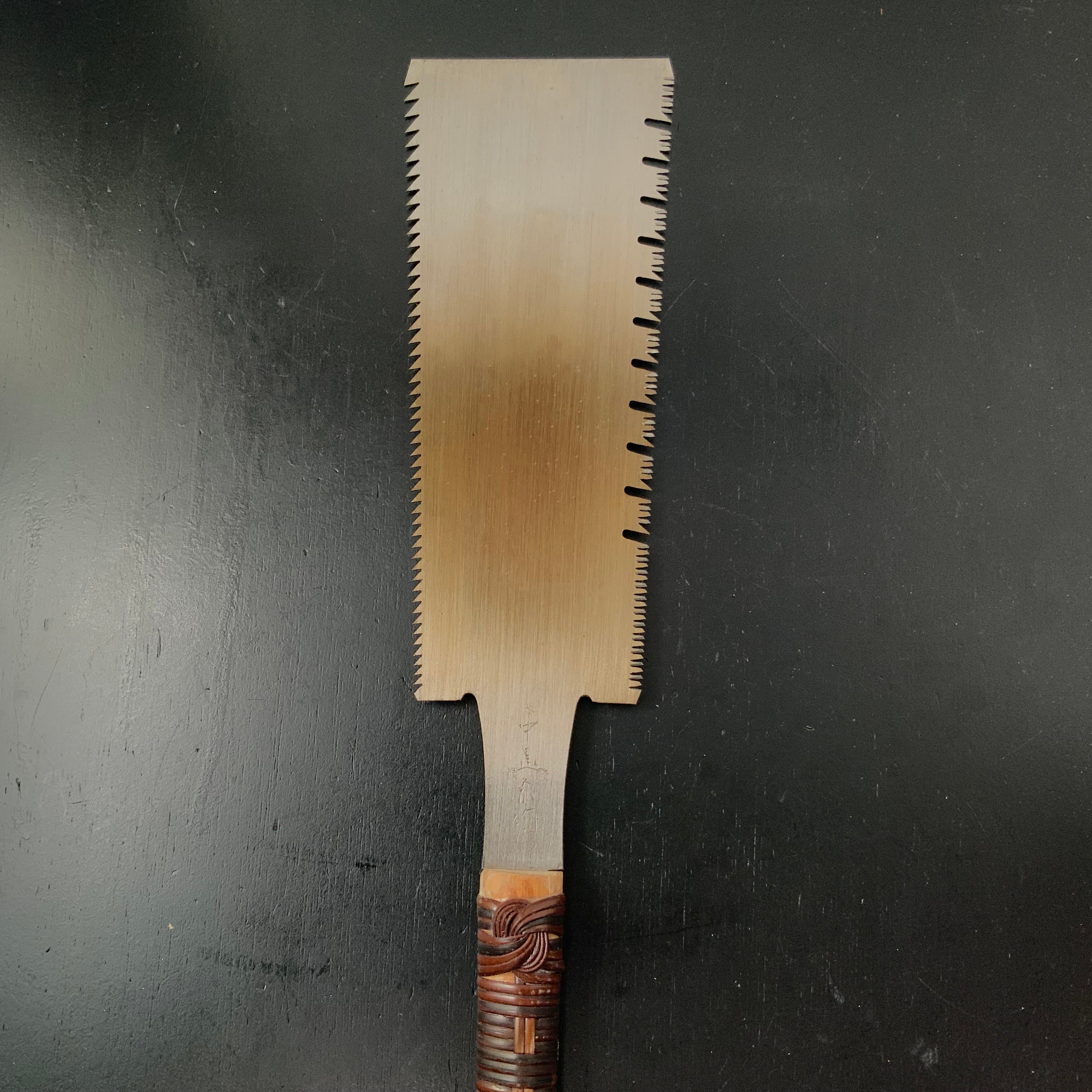 #192 Nagakatsu Double Edge Saw Eddy Type Handles set by Kurashige for softwood 長勝鋸 渦巻き柄 両刃鋸 針葉材用 270mm