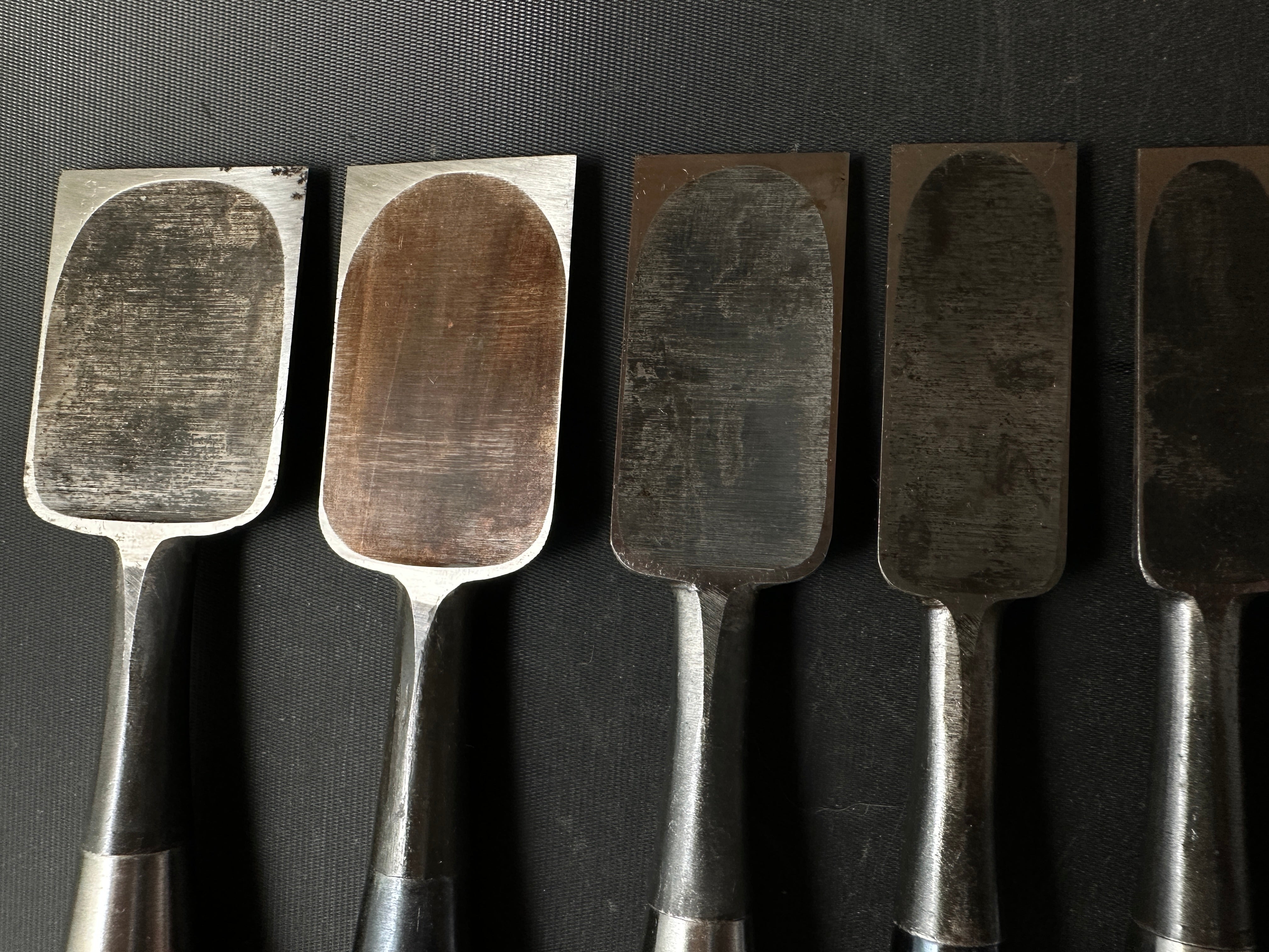 #M134 Mixed set for beginner Bench chisels set by unknown smith バラ鑿合わせ 初心者におすすめ 追入組鑿 作者不明