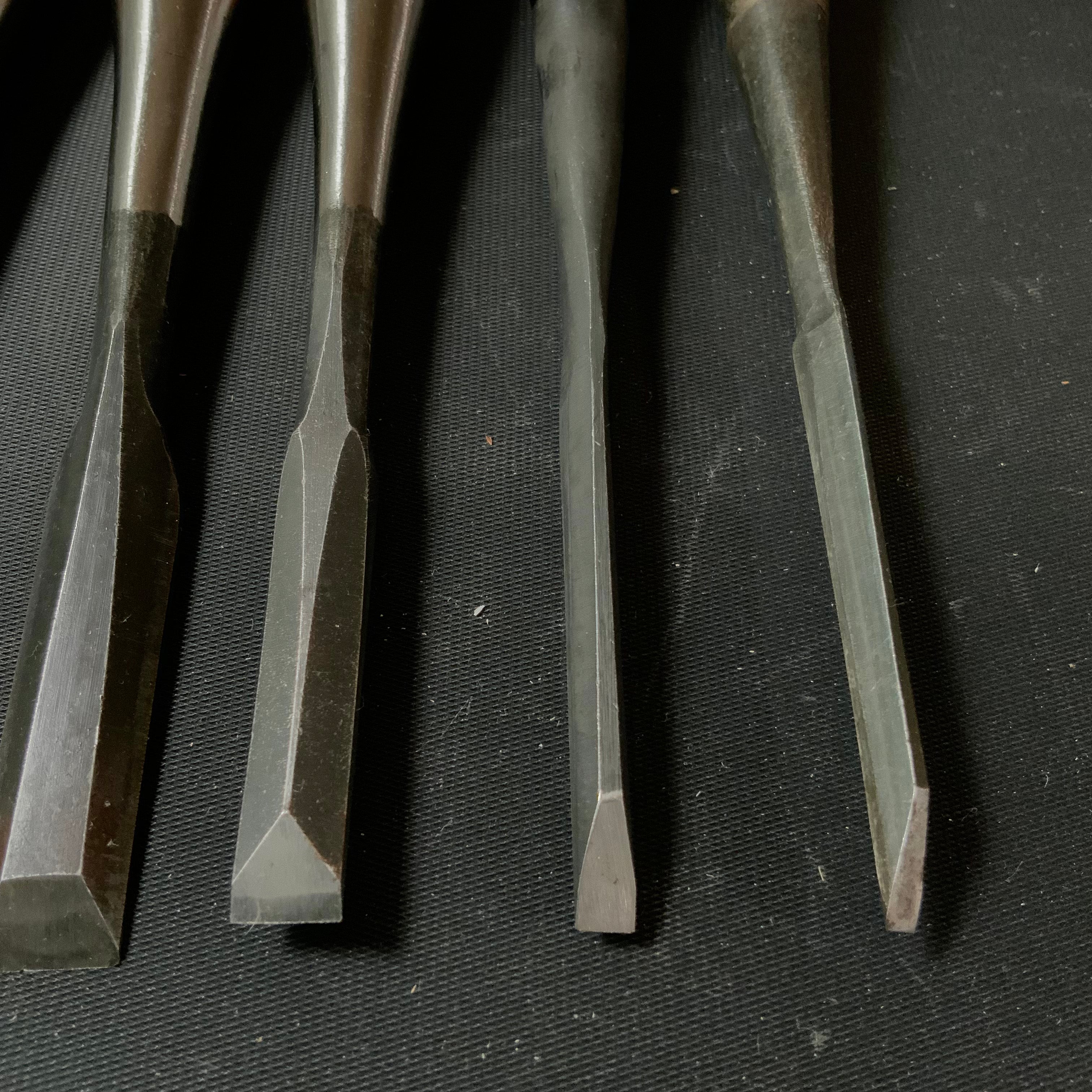 #M139 Mixed set for beginner Bench chisels set by unknown smith バラ鑿合わせ 初心者におすすめ 追入組鑿