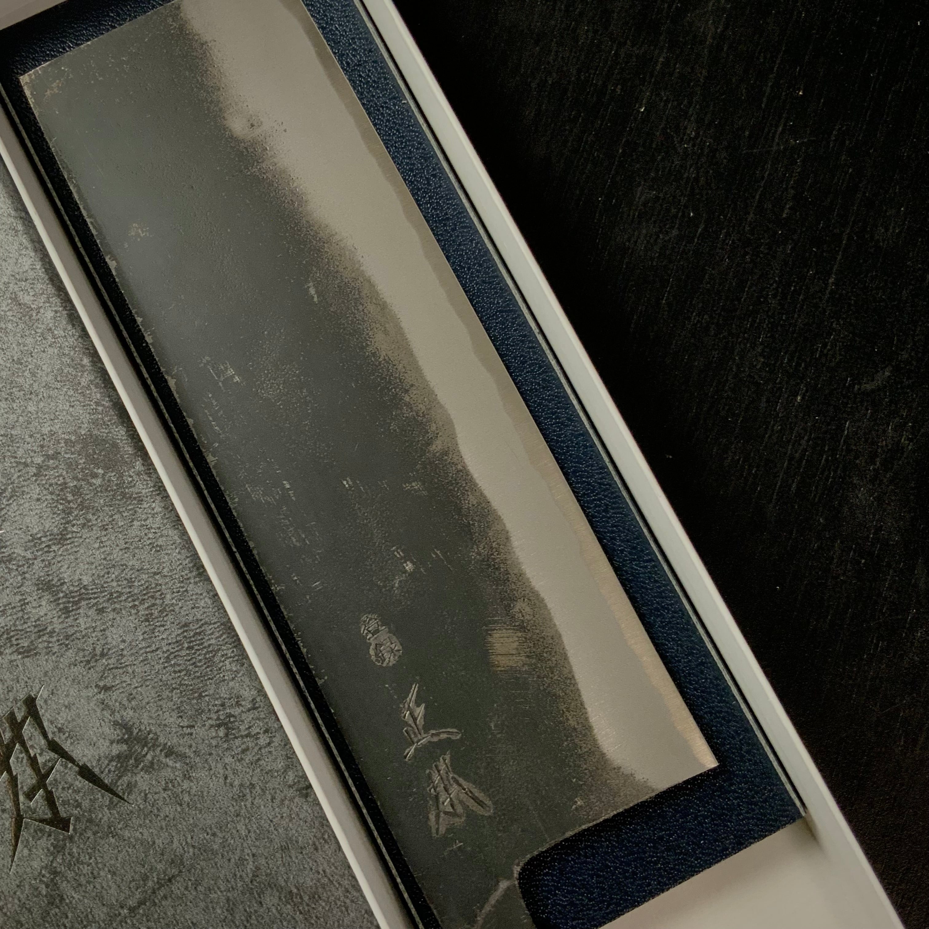 Masamoto Sohonten Nakiri Bocho with Blue steel 正本総本店 青紙鋼 西型 水牛柄 黒菜切包丁 165mm