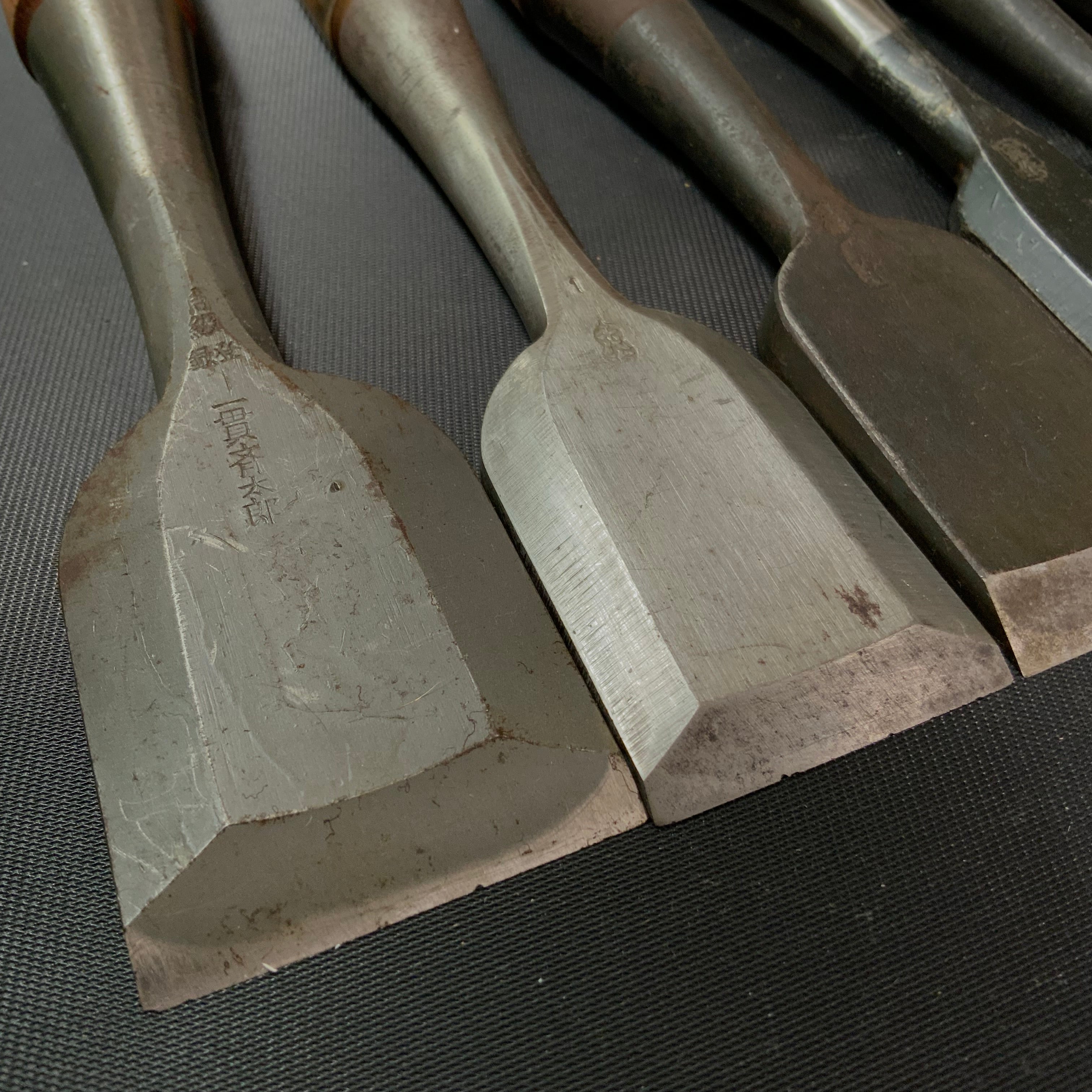 #M156 Mixed set for beginner Bench chisels set by unknown smith バラ鑿合わせ 初心者におすすめ 追入組鑿作者不明