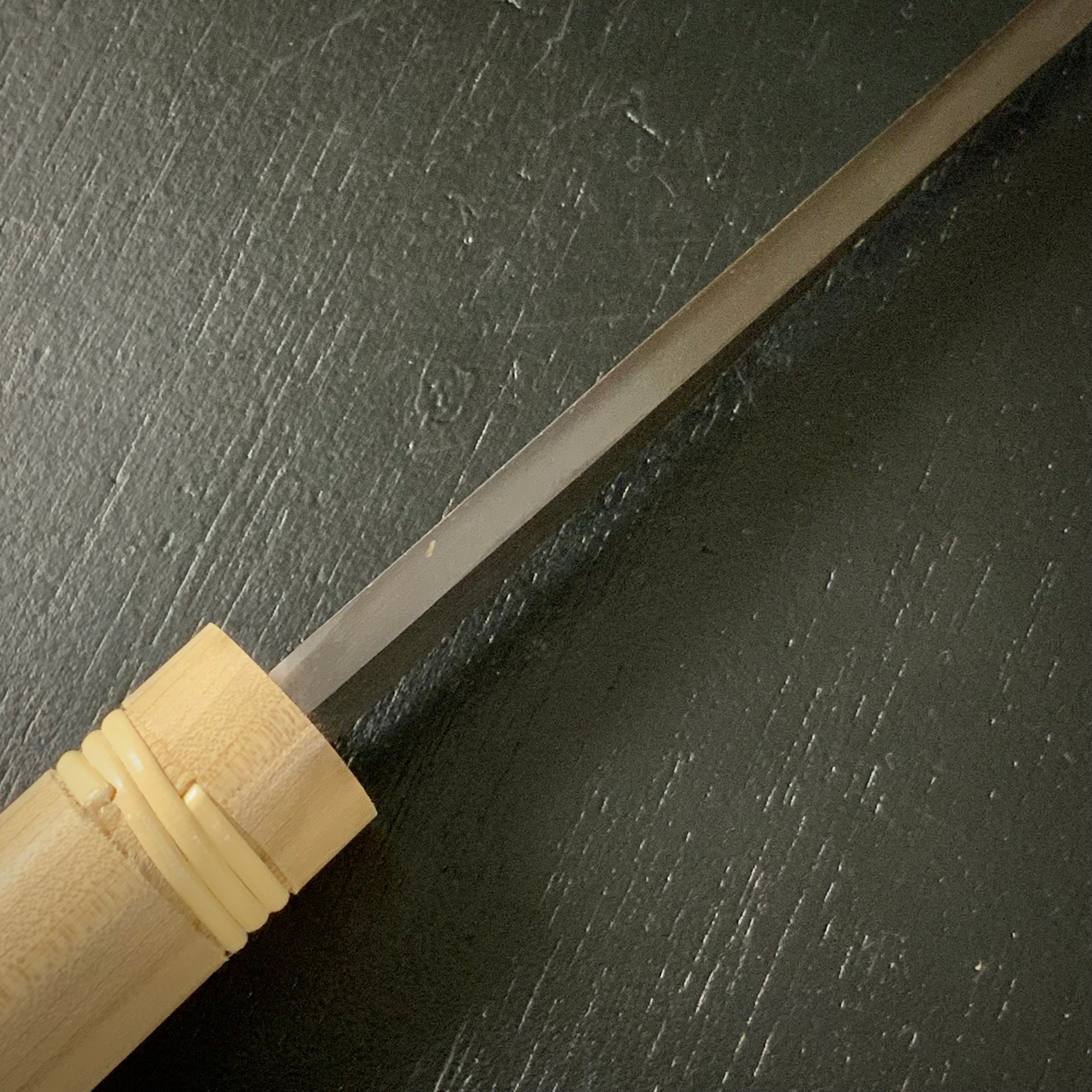 Yoshihide Sakamitsu Kuri Kokatana Left (Carving knife) with white steel 吉秀 三代坂光作 繰小刀 左 120mm