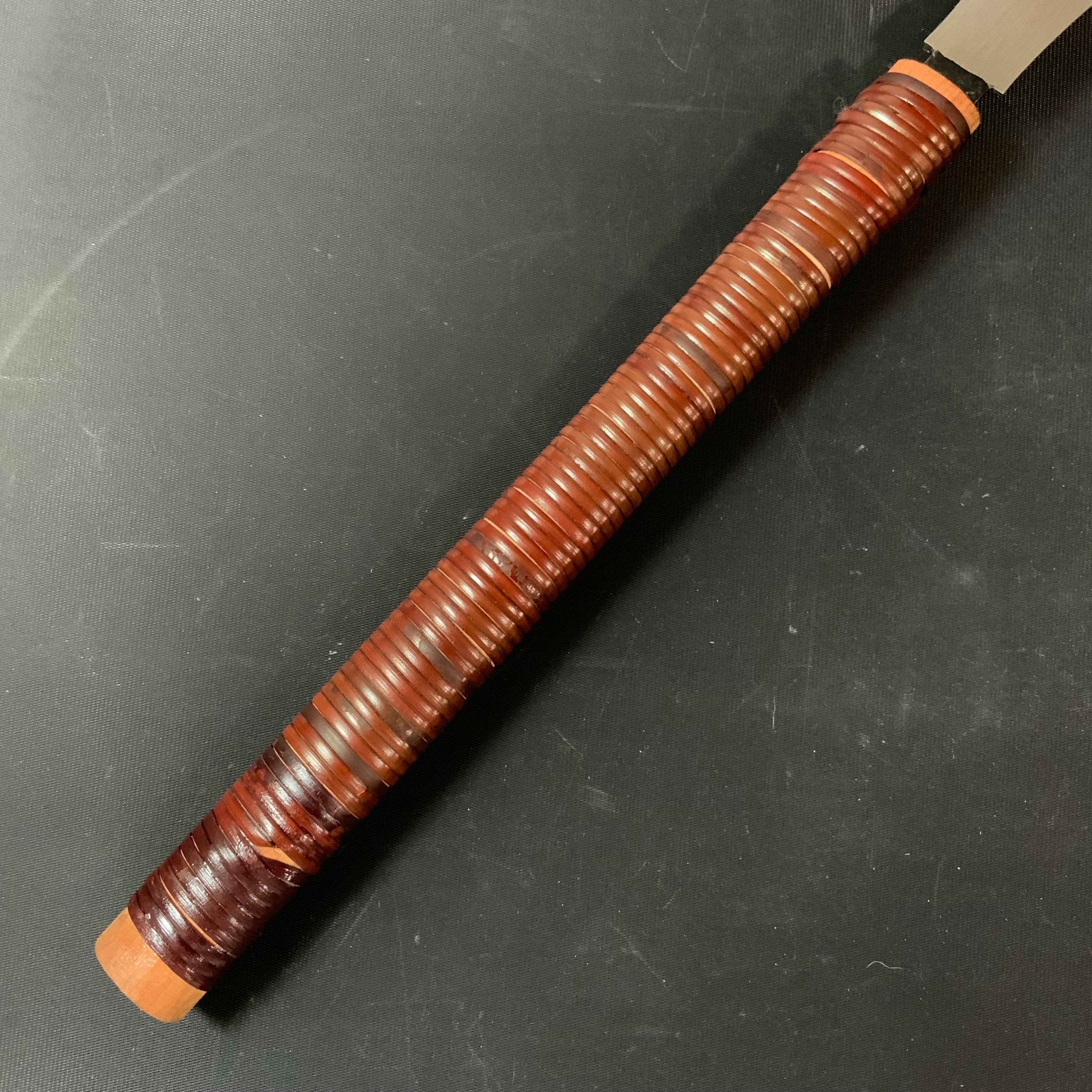 #R46 Ready to use! Old stock Double Edge Saw with Eddy Type Handles set by Kurashige 直ぐ使い 倉重栄助 目立 渦巻き柄 両刃鋸 185mm